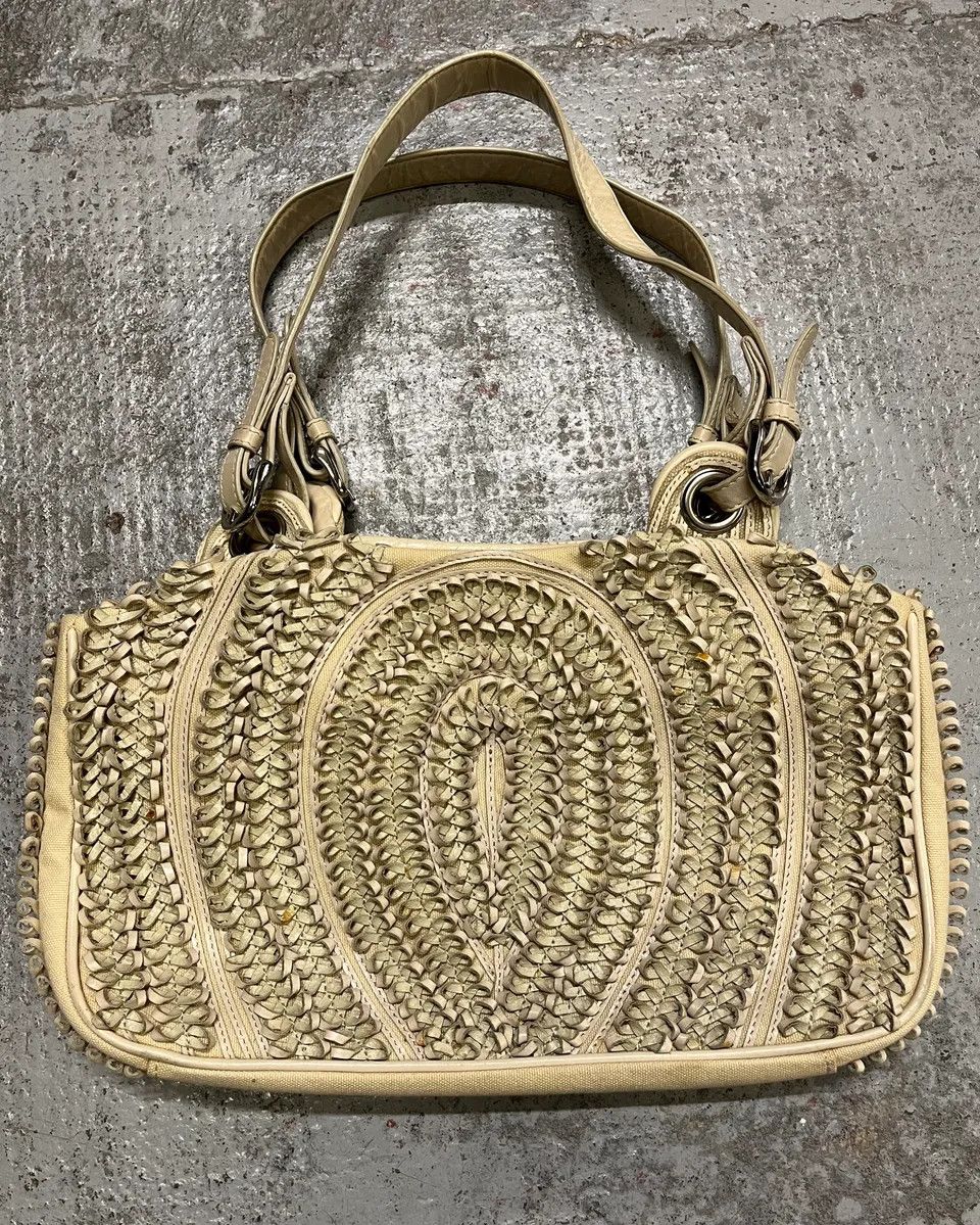 Gianfranco Ferre 2000s Gianfranco Ferré Cream Beaded Embellished Handle Bag Size ONE SIZE - 1 Thumbnail