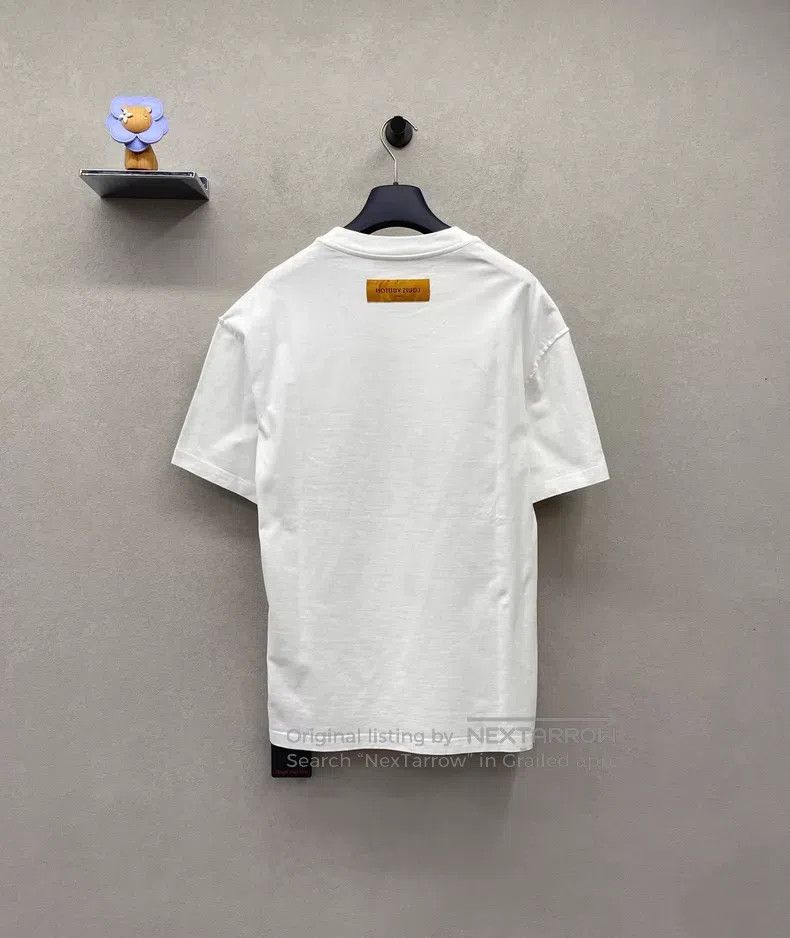 Louis Vuitton Louis Vuitton White cursive logo short sleeve T-shirt Size US L / EU 52-54 / 3 - 2 Thumbnail