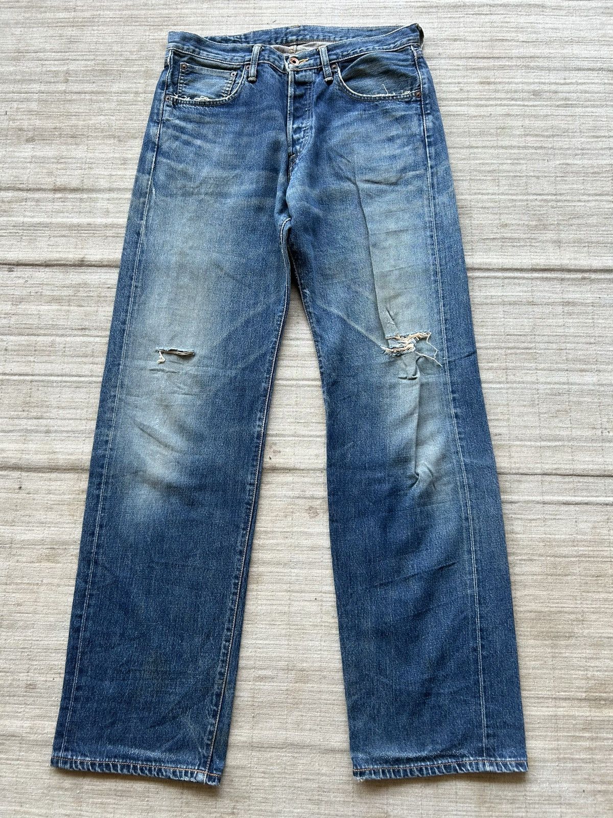Edwin × Japanese Brand Vintage Edwin Selvedge Distressed Denim Size US 33 - 1 Thumbnail