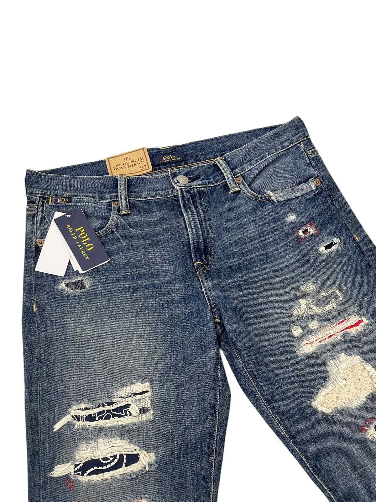 Polo Ralph Lauren New Patchwork Jeans Polo Ralph Lauren Slim Tapered Size US 27 - 8 Thumbnail