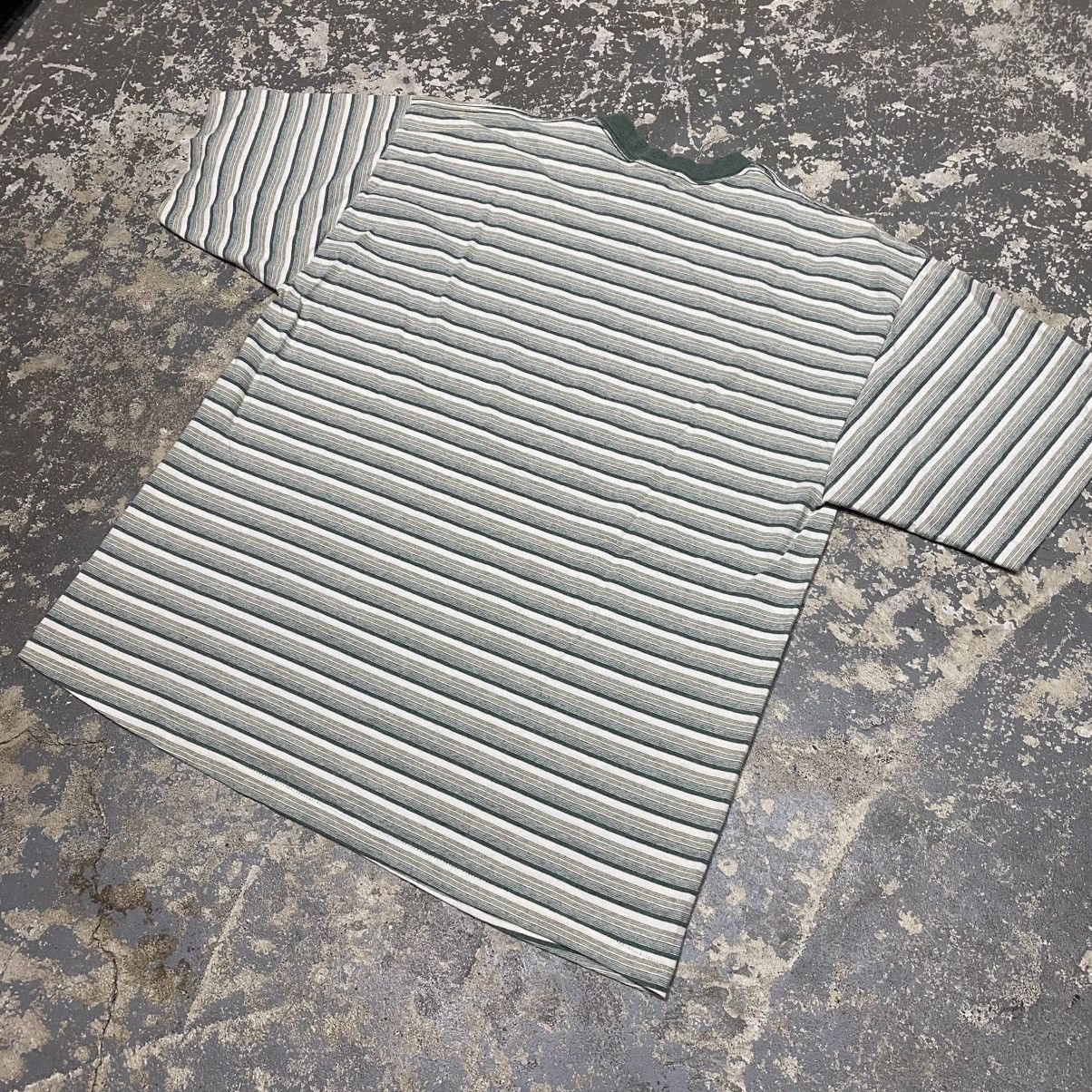 Vintage Vintage Fun Tees Green White Striped 80s Tshirt Size US L / EU 52-54 / 3 - 10 Thumbnail