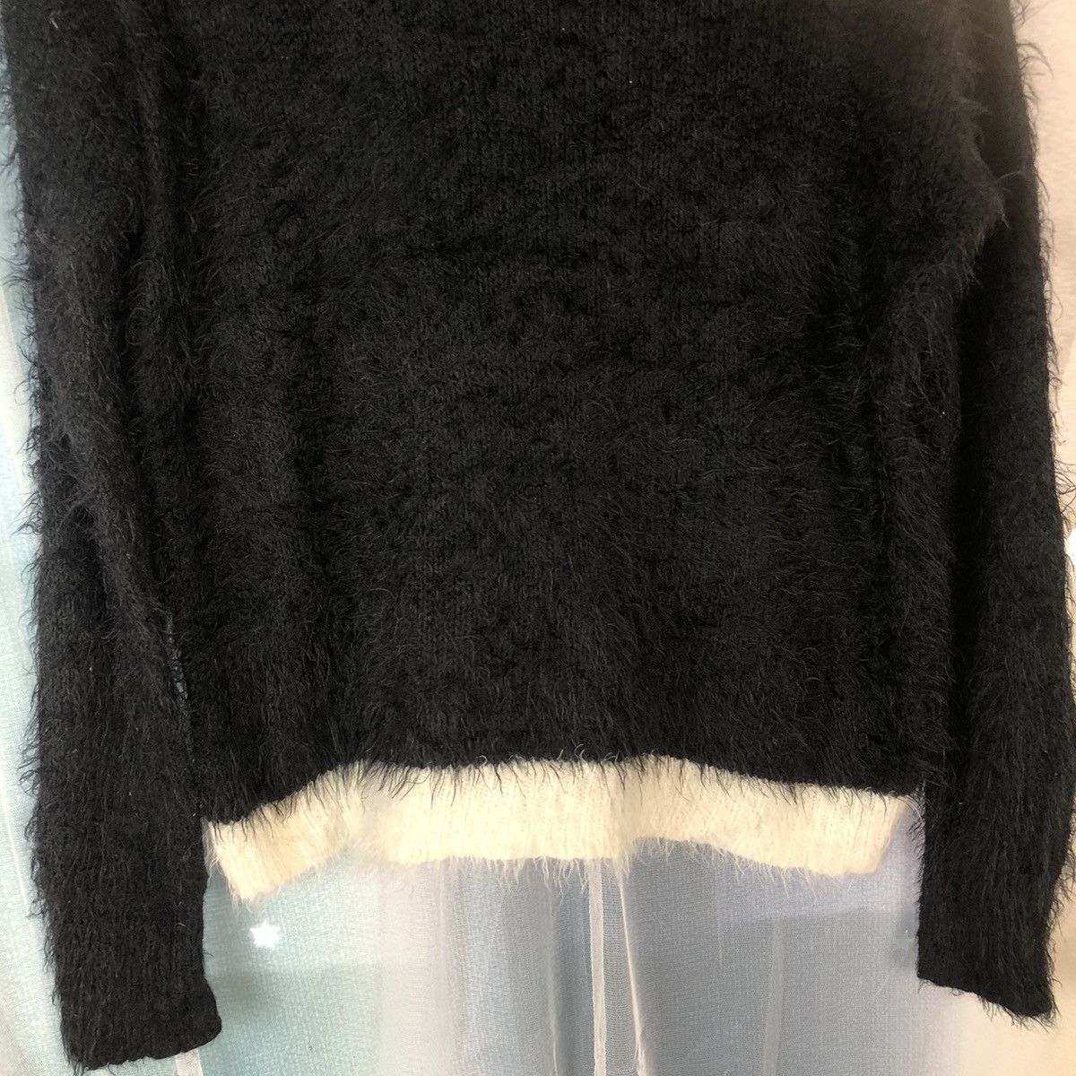 Aran Isles Knitwear × Homespun Knitwear × Japanese Brand Goodday Young Black Mohair Knitwear #920 Size L / US 10 / IT 46 - 6 Thumbnail