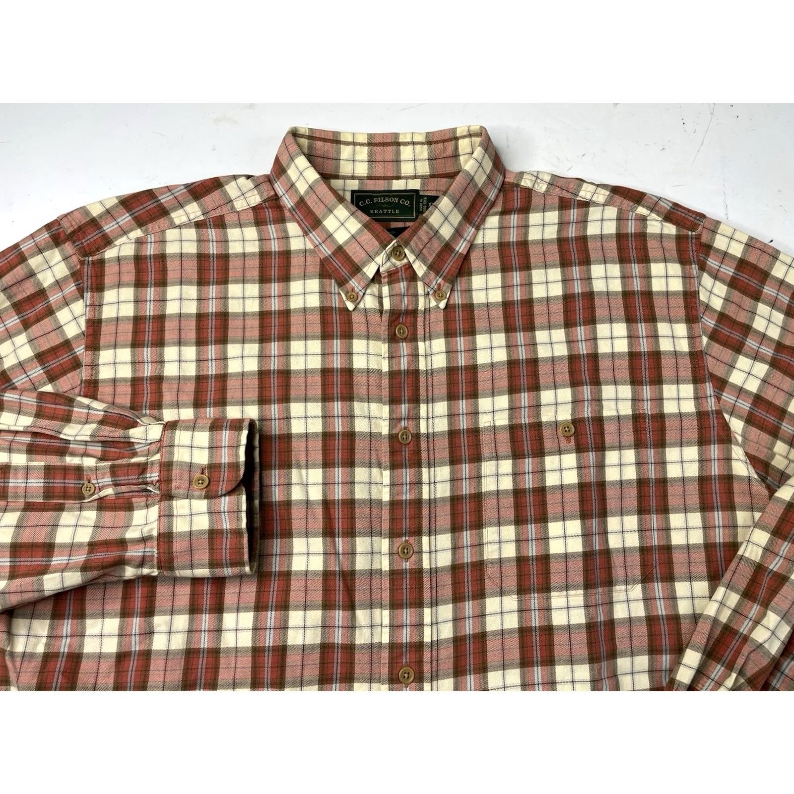 Filson Filson Shirt Plaid Button-Up Long Sleeve Cotton Flannel Men 2XL Multicolor Size US XXL / EU 58 / 5 - 2 Thumbnail
