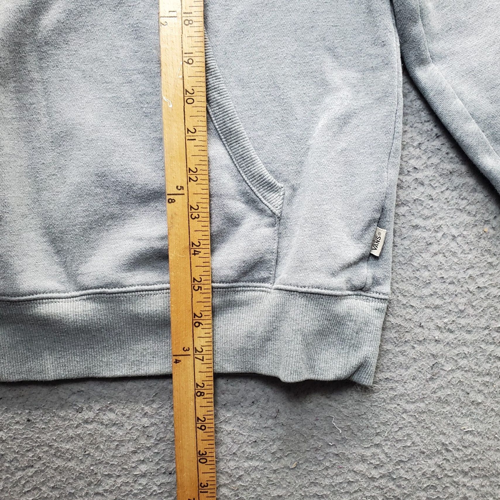 Vans VANS Hoodie Mens Small Gray Fleece Lined Kangaroo Pocket Spell Out Logo Pullover Size US S / EU 44-46 / 1 - 5 Thumbnail