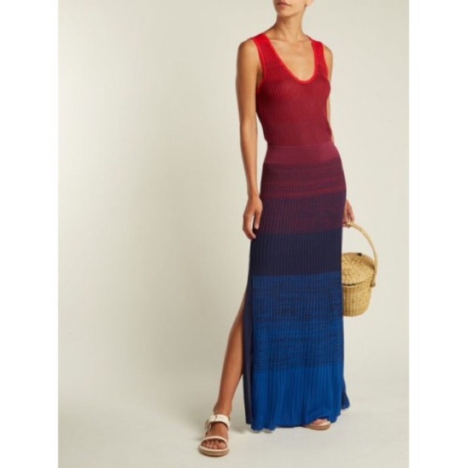 Elizabeth and James Elizabeth and James Red Blue Ombré Maxi Dress Sz S Size S / US 4 / IT 40 - 1 Thumbnail