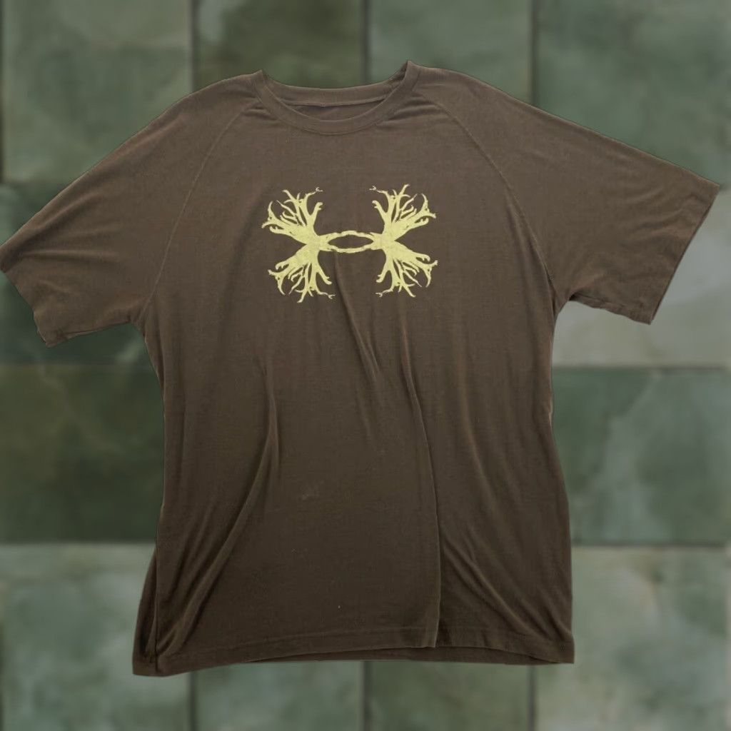 Under Armour Under Armour Shirt Mens Large Brown Color Block Sports HeatGear T-Shirt Mens Size US L / EU 52-54 / 3 - 1 Thumbnail