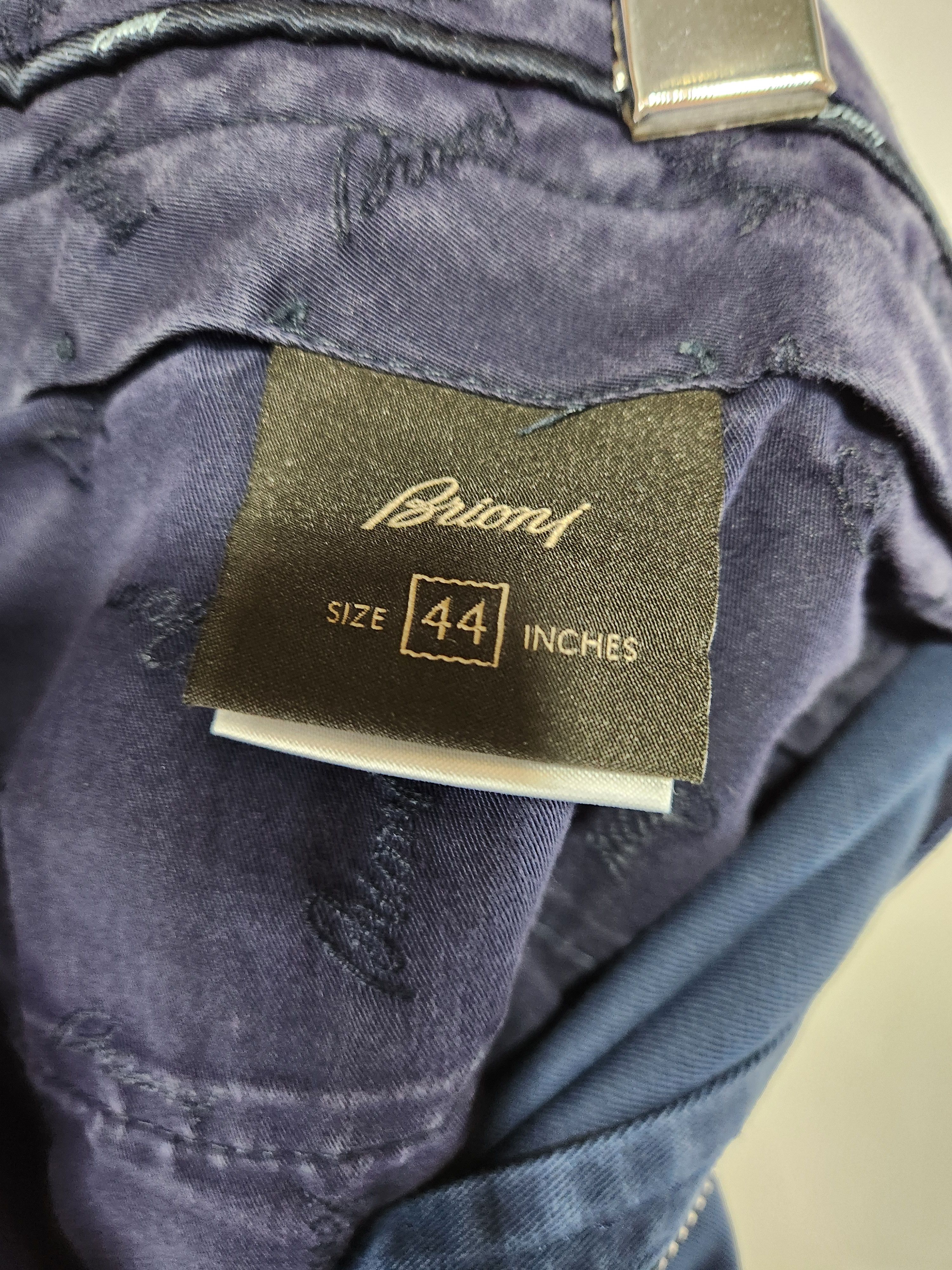 Brioni Navy Blue Cotton Blend Straight Leg Chinos Made Italy Size US 44 / EU 60 - 10 Thumbnail