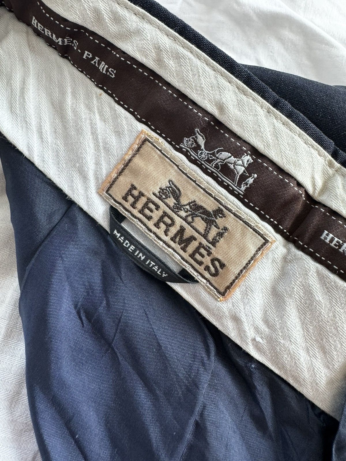 Hermes Hermes grey charcoal wool pants Size 54R - 1 Thumbnail