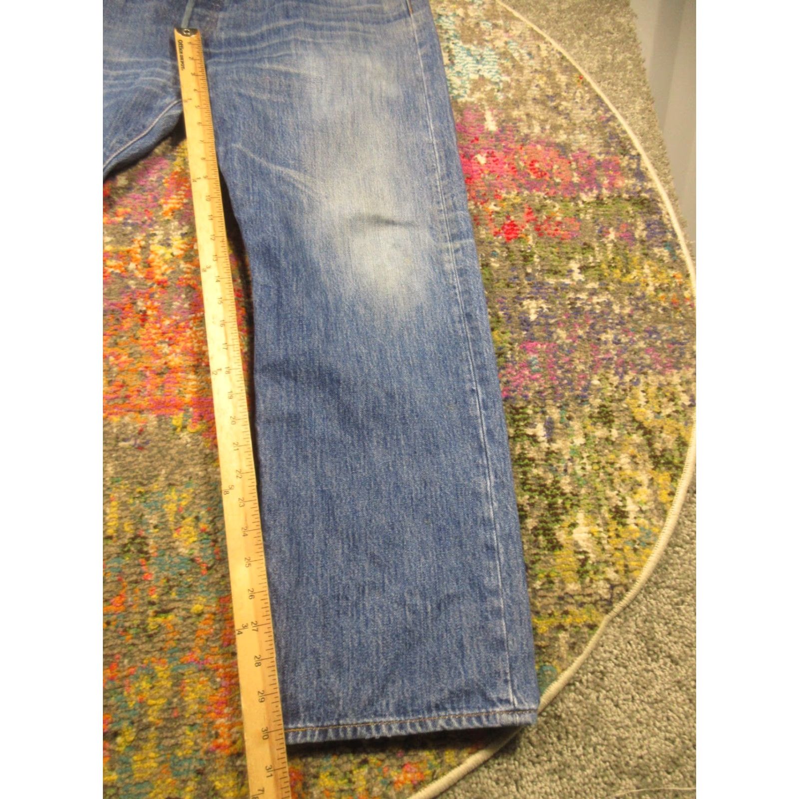 Levi's LEVI'S 501 Jeans 40x30 Original Fit Denim Jeans Button Fly Mid Rise Blue Mens Regular 40 Inseam 30 Distressed Logo Classic USA Vintage-Not-Applicable Size US 40 / EU 56 - 7 Thumbnail