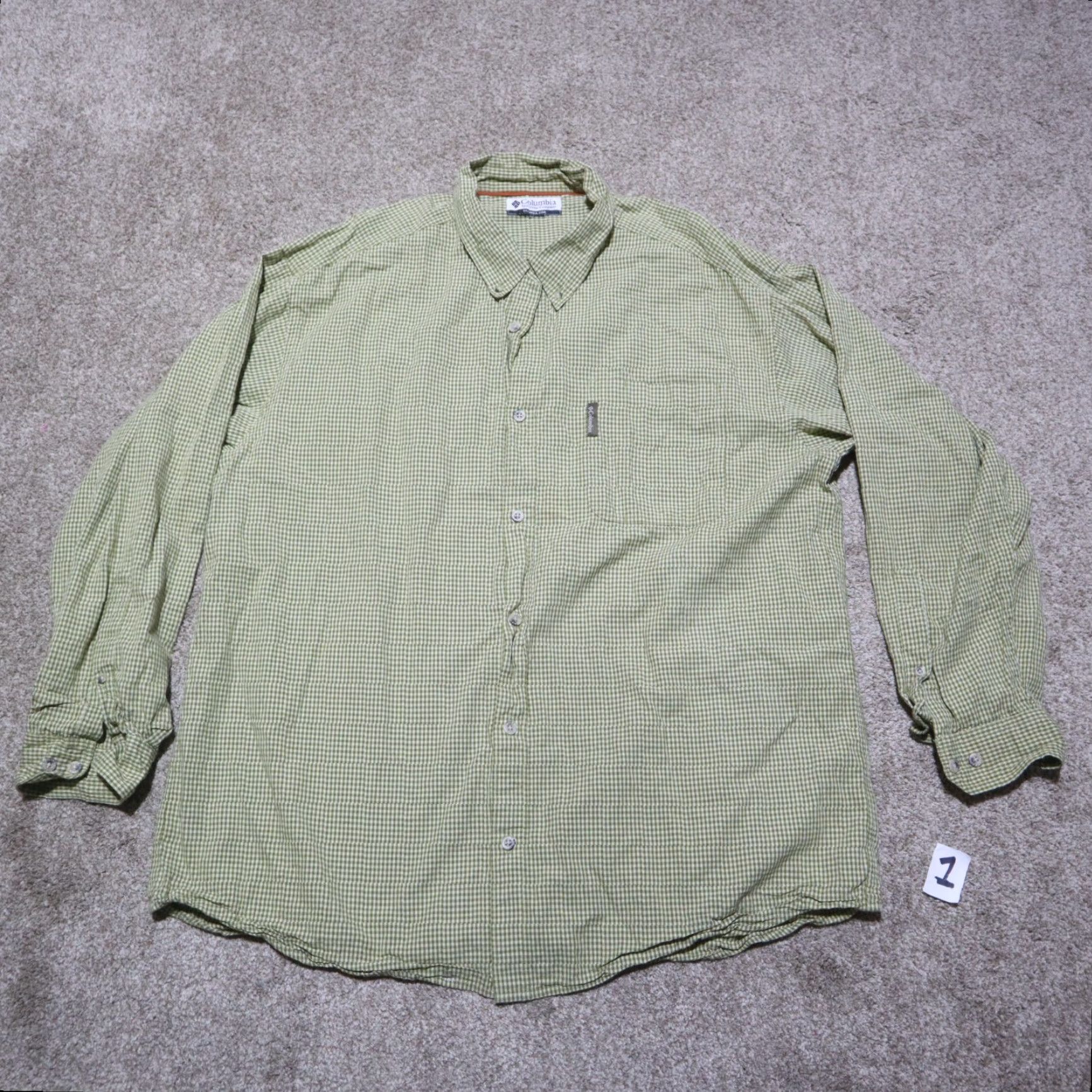 Vintage Columbia Shirt Button-Up Plaid Long Sleeve Cotton XL Green Men Size US XL / EU 56 / 4 - 2 Thumbnail