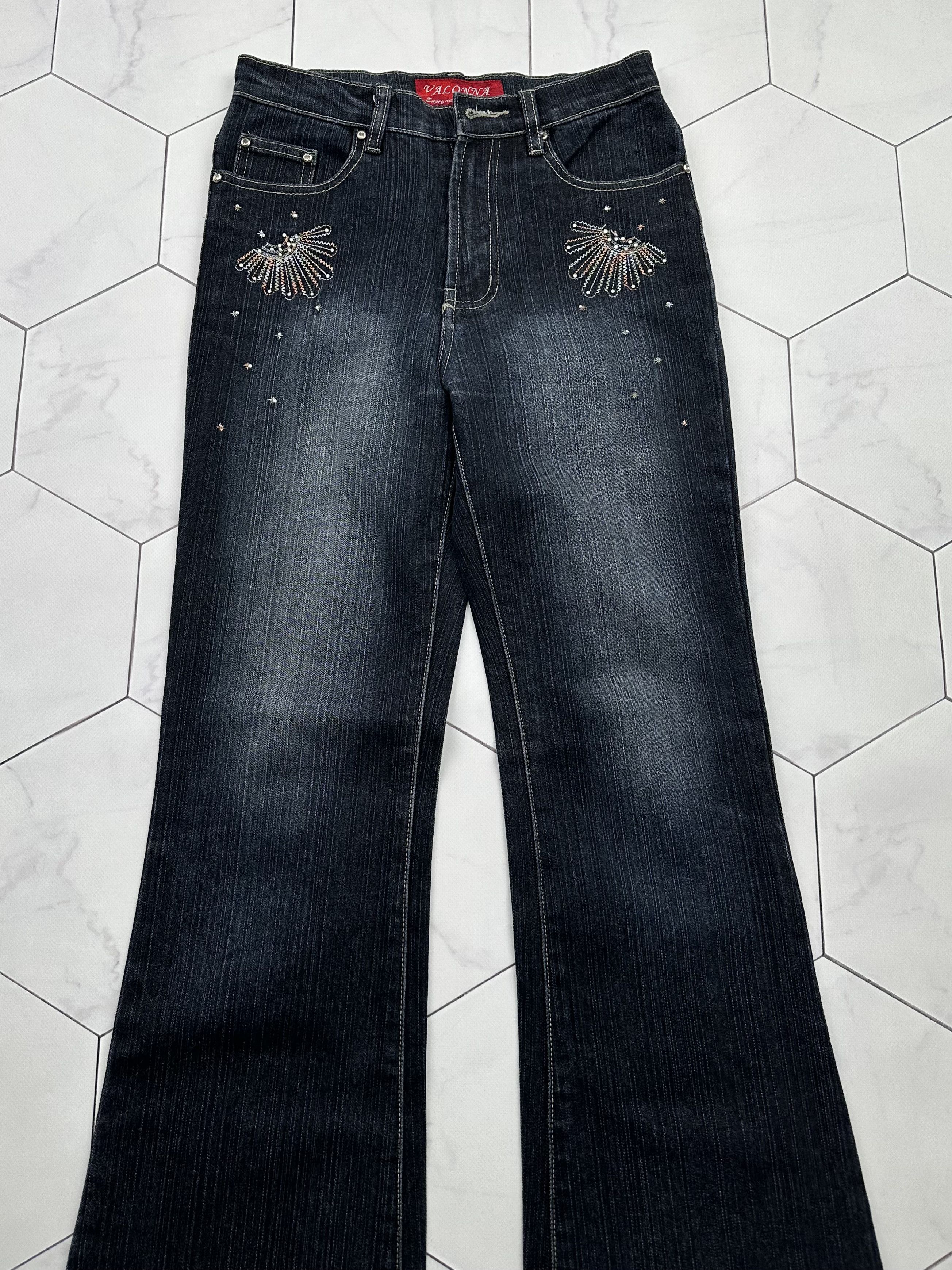 Japanese Brand Vintage Faded Flare Jeans (B527)E2 Size 28" / US 6 / IT 42 - 2 Thumbnail