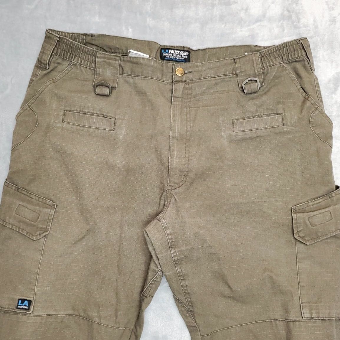 Vintage LA Police Gear Pants Mens 42x31 Green Tactical Ripstop Flat Front Chino Outdoor Shirt? Size US 42 / EU 58 - 4 Thumbnail
