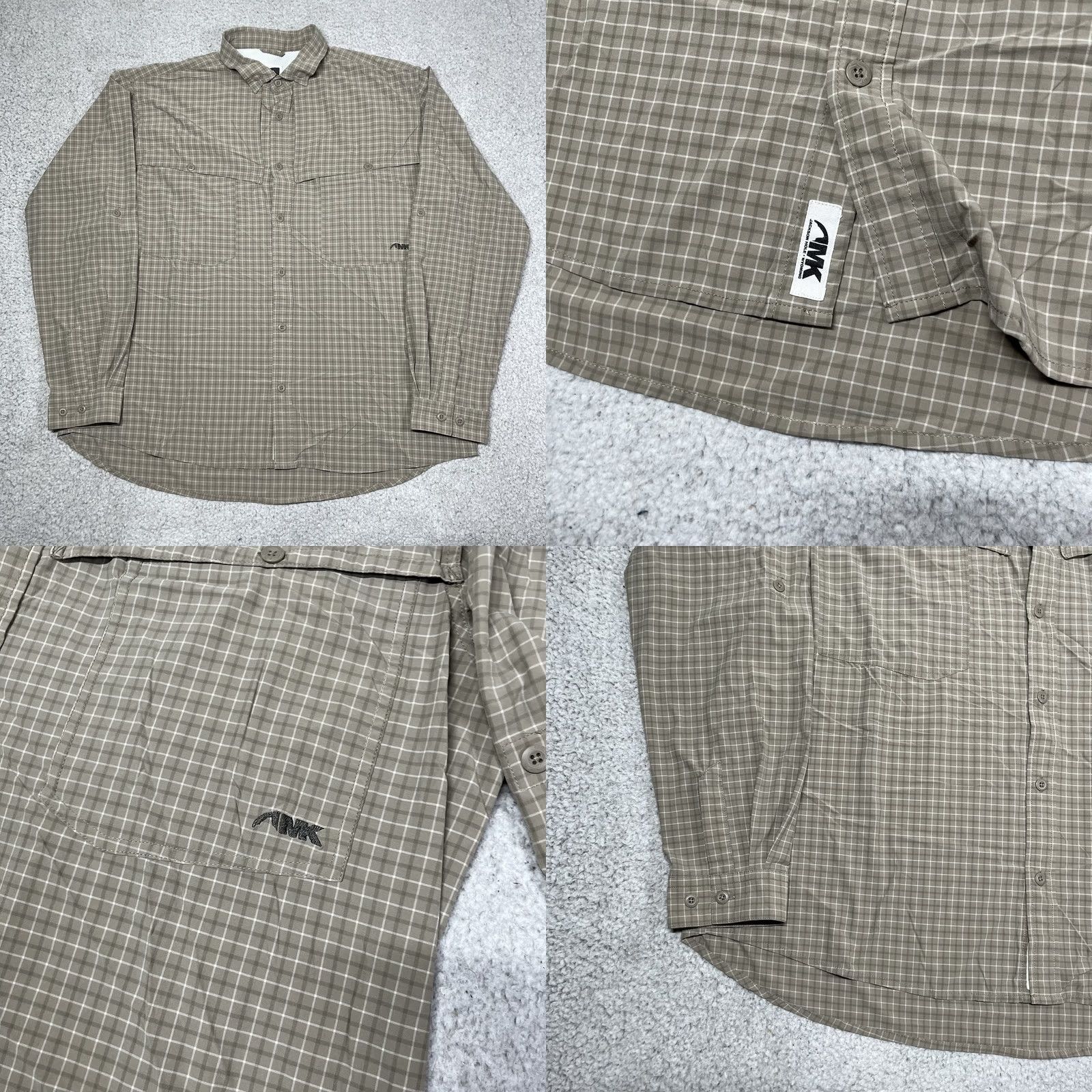 Mountain Khakis Mountain Khakis Shirt Mens XL Brown Plaid Button-Down Lightweight Vented Cotton Nylon Spandex Size US XL / EU 56 / 4 - 8 Thumbnail