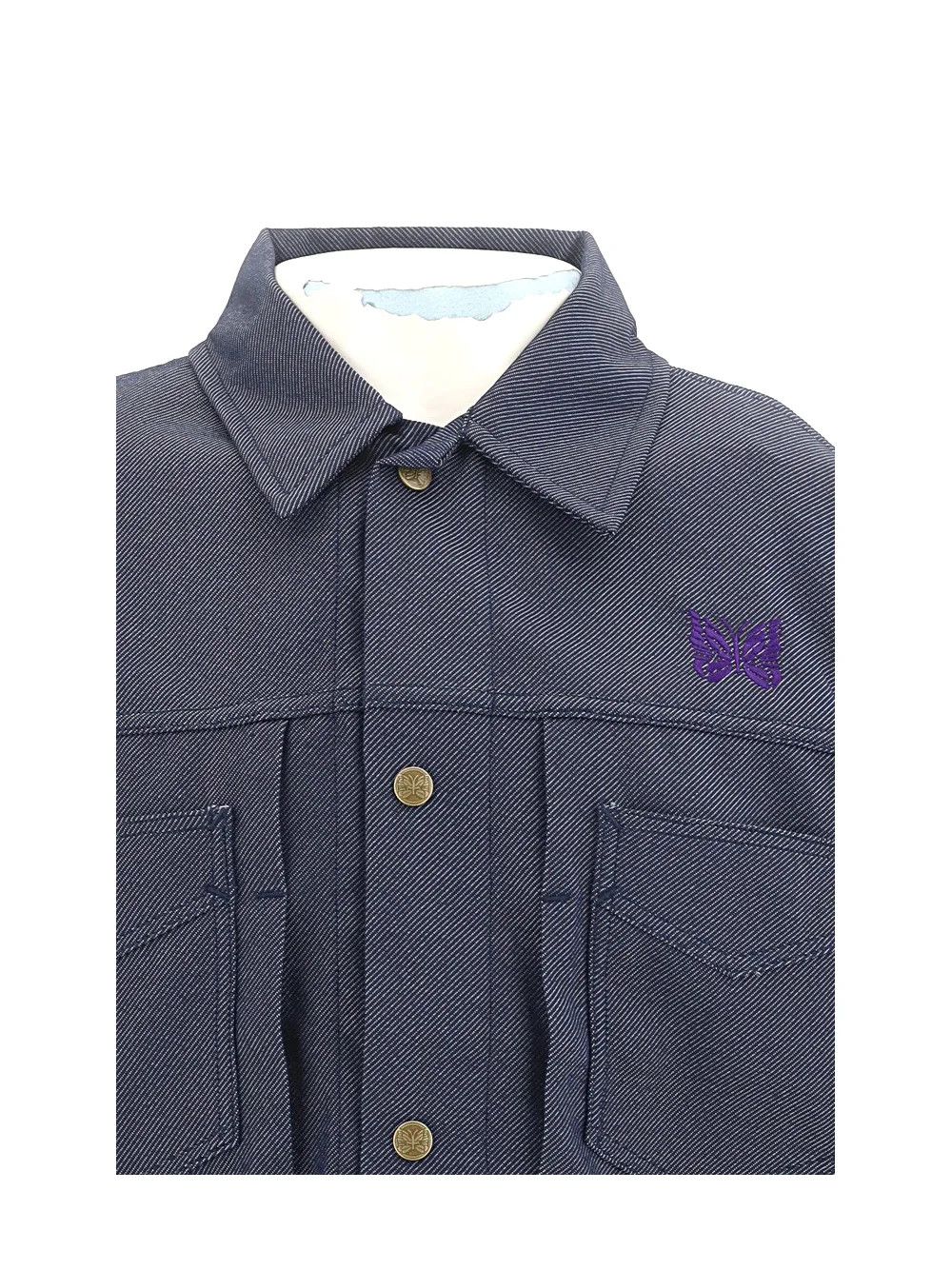 Needles o1y0225 Logo Denim Jacket in Blue Size US S / EU 44-46 / 1 - 2 Thumbnail