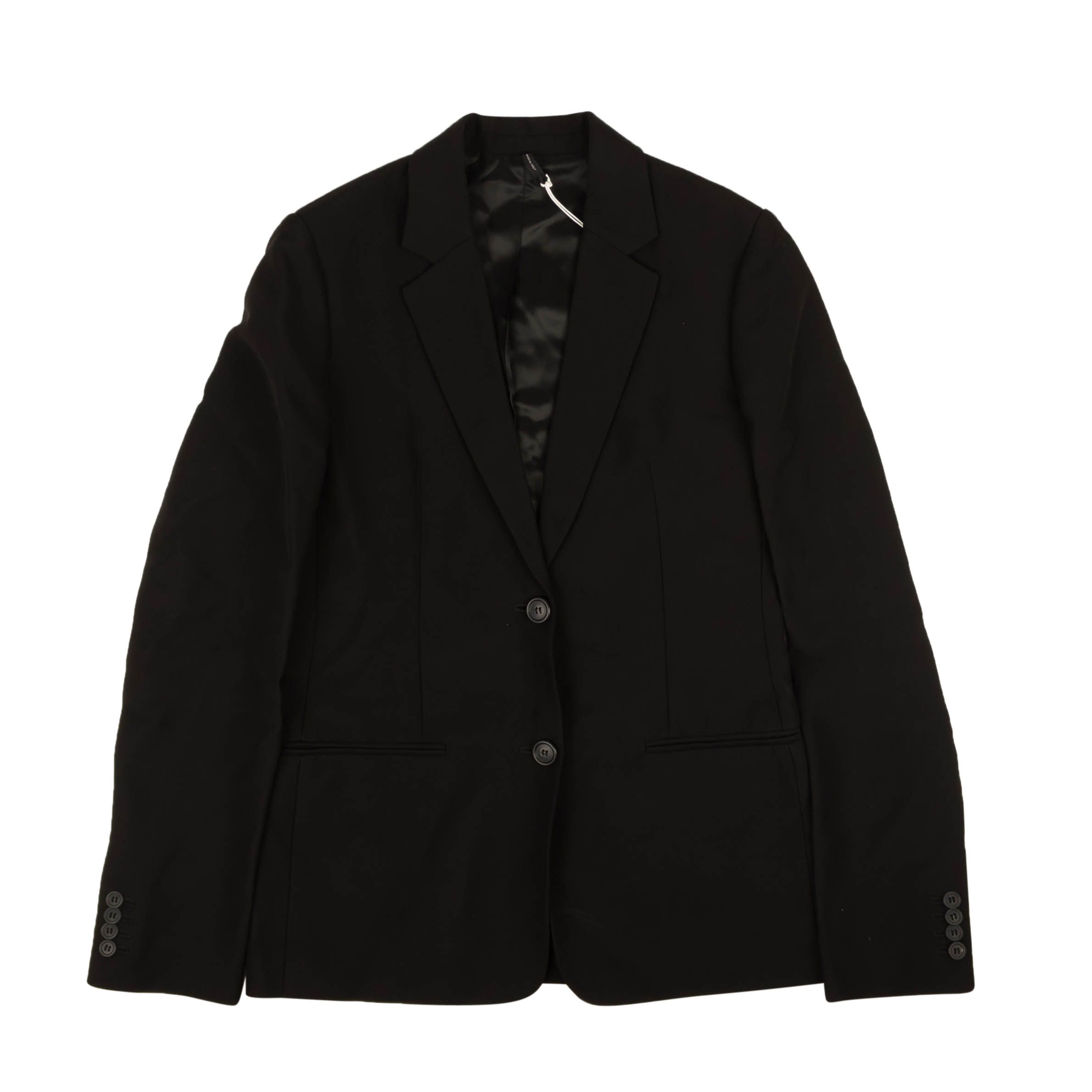 image of Helmut Lang Black Cady Blazer Jacket Size 2/38, Women's