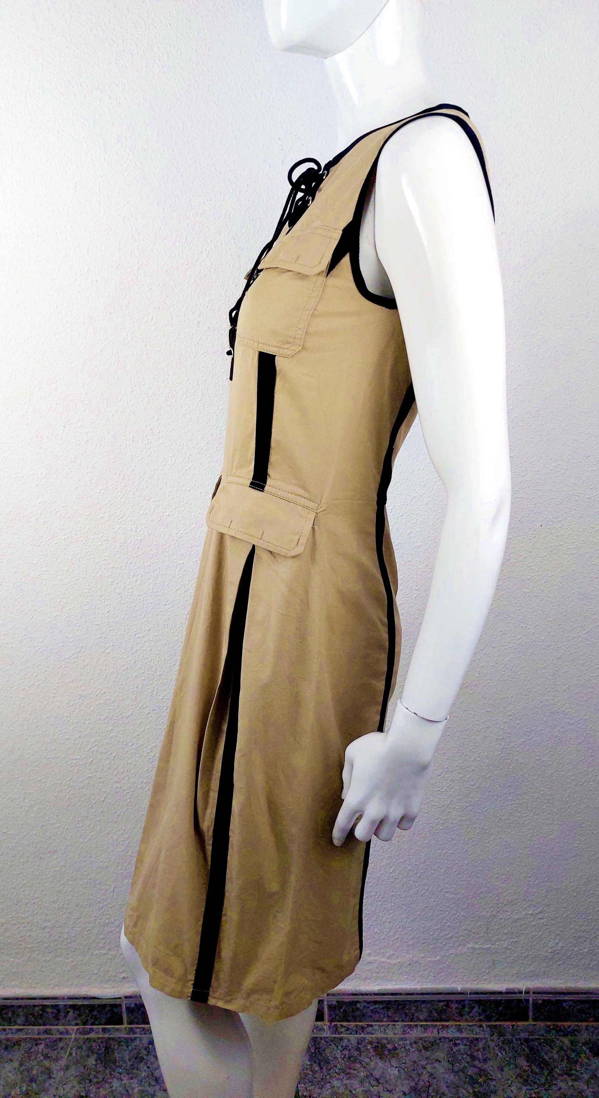 Dolce & Gabbana Dolce Gabbana Cargo Safari Military Bondage Corset Dress Size S / US 4 / IT 40 - 8 Thumbnail