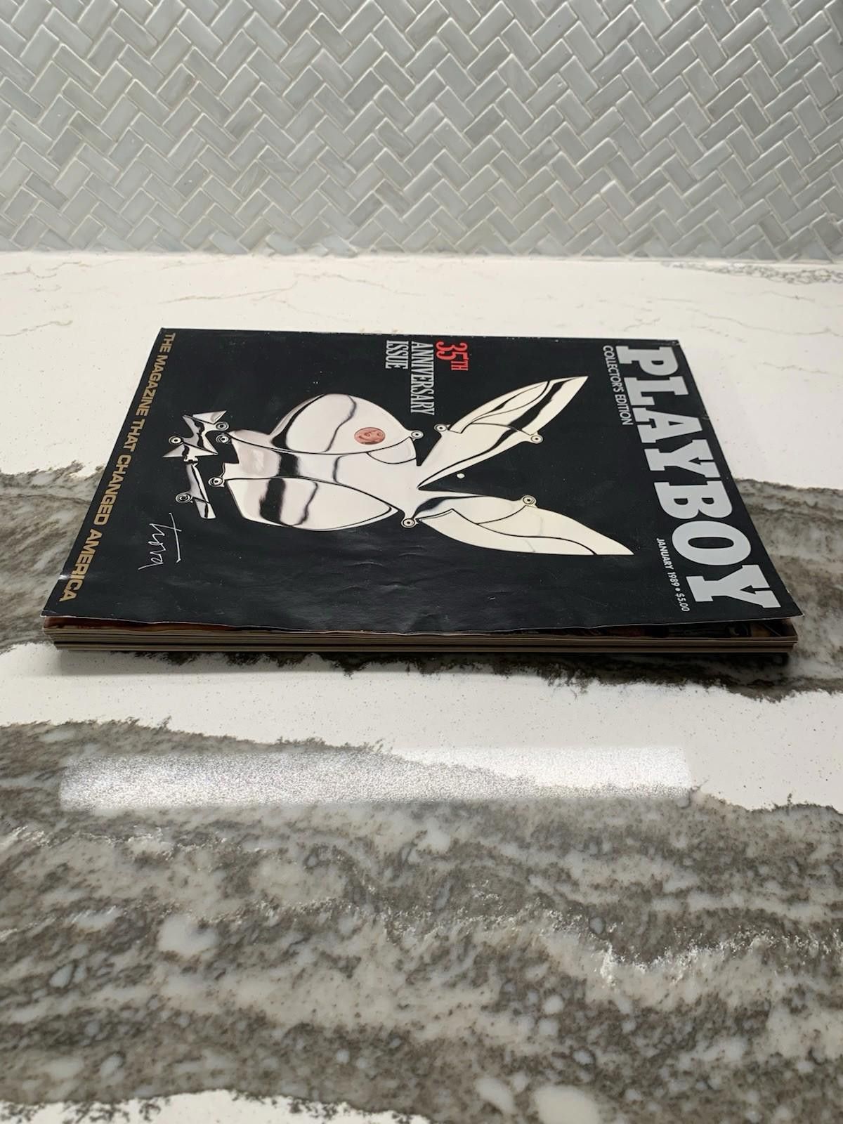 Designer Playboy Magazine January 1989 Collector's Edition 35th Size ONE SIZE - 3 Thumbnail