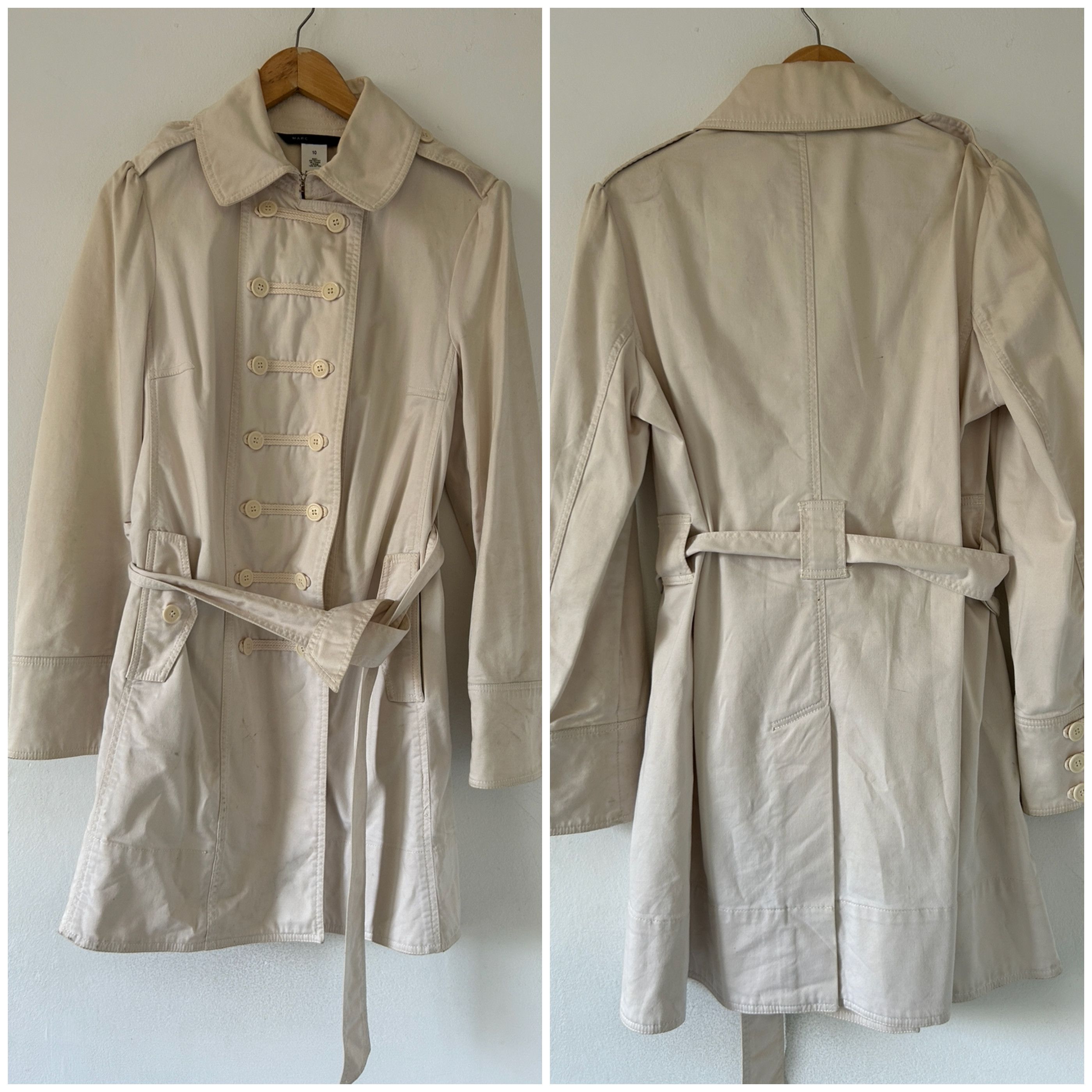 Marc Jacobs Marc Jacobs white trench coat Size L / US 10 / IT 46 - 7 Thumbnail