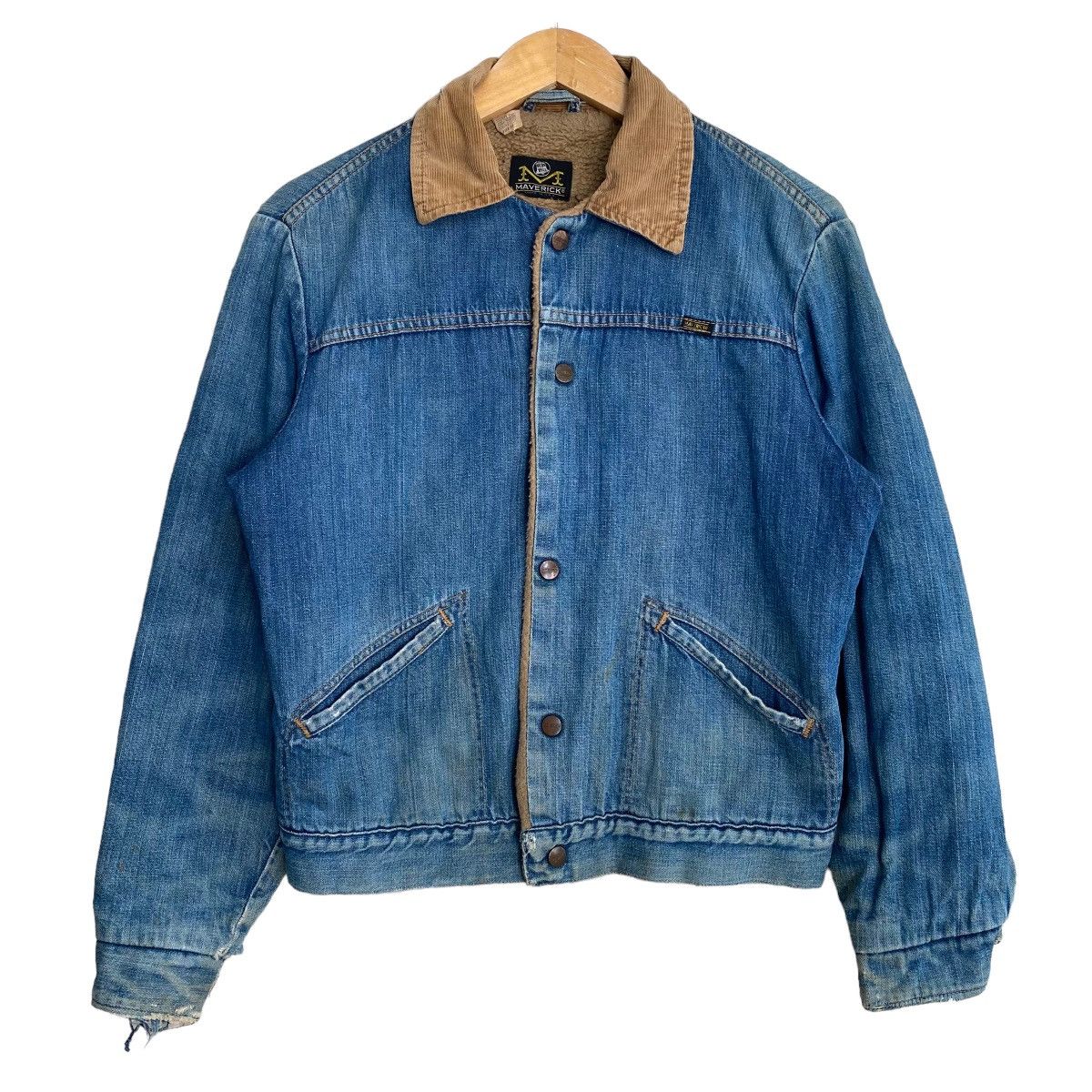 Vintage Vintage 70s Mavericks Blue Bell Denim Sherpa Jacket Size US M / EU 48-50 / 2 - 2 Thumbnail