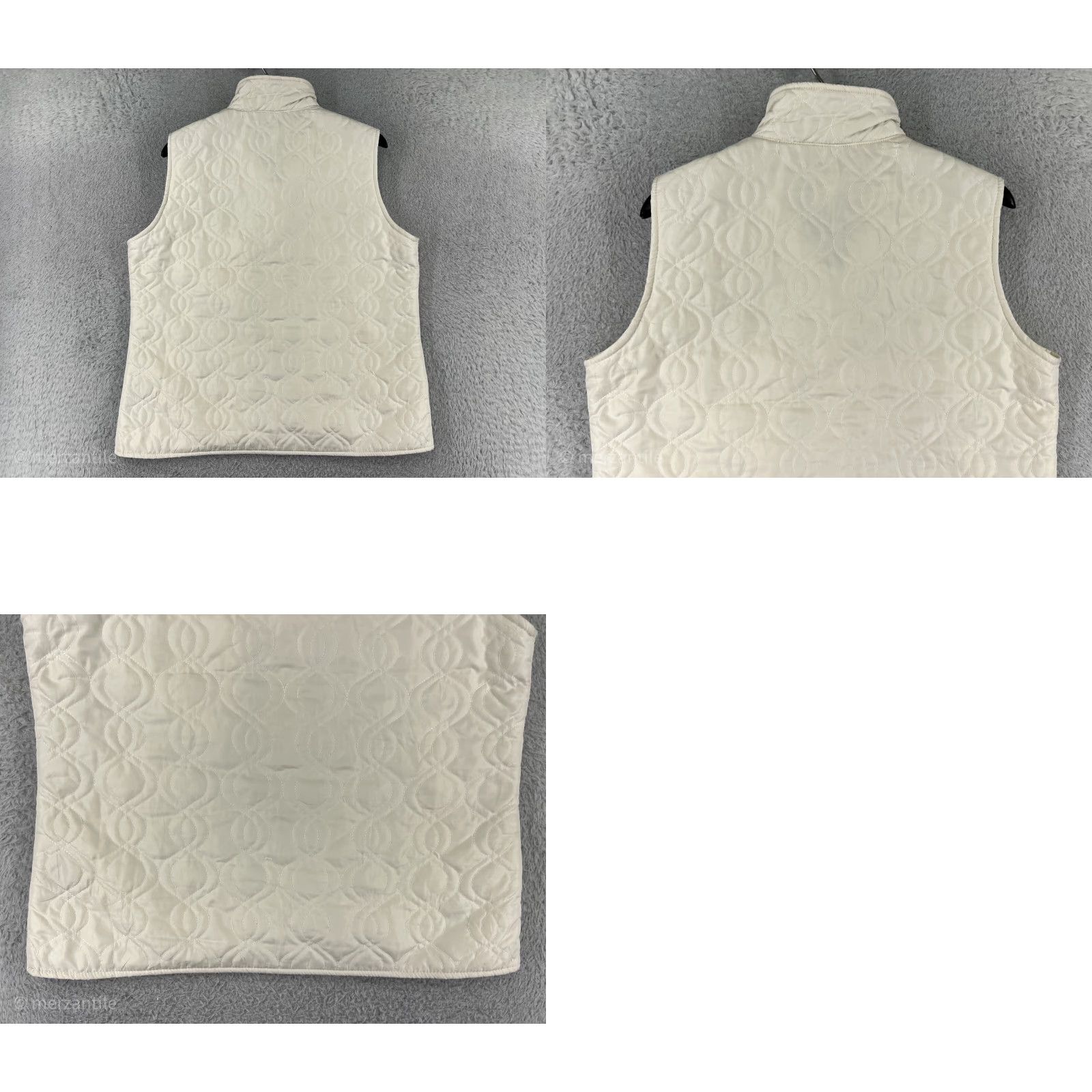 Northern Reflections Northern Reflections Vest Womens Medium Ivory Full Zip Polyester Quilted Pockets Size M / US 6-8 / IT 42-44 - 9 Thumbnail