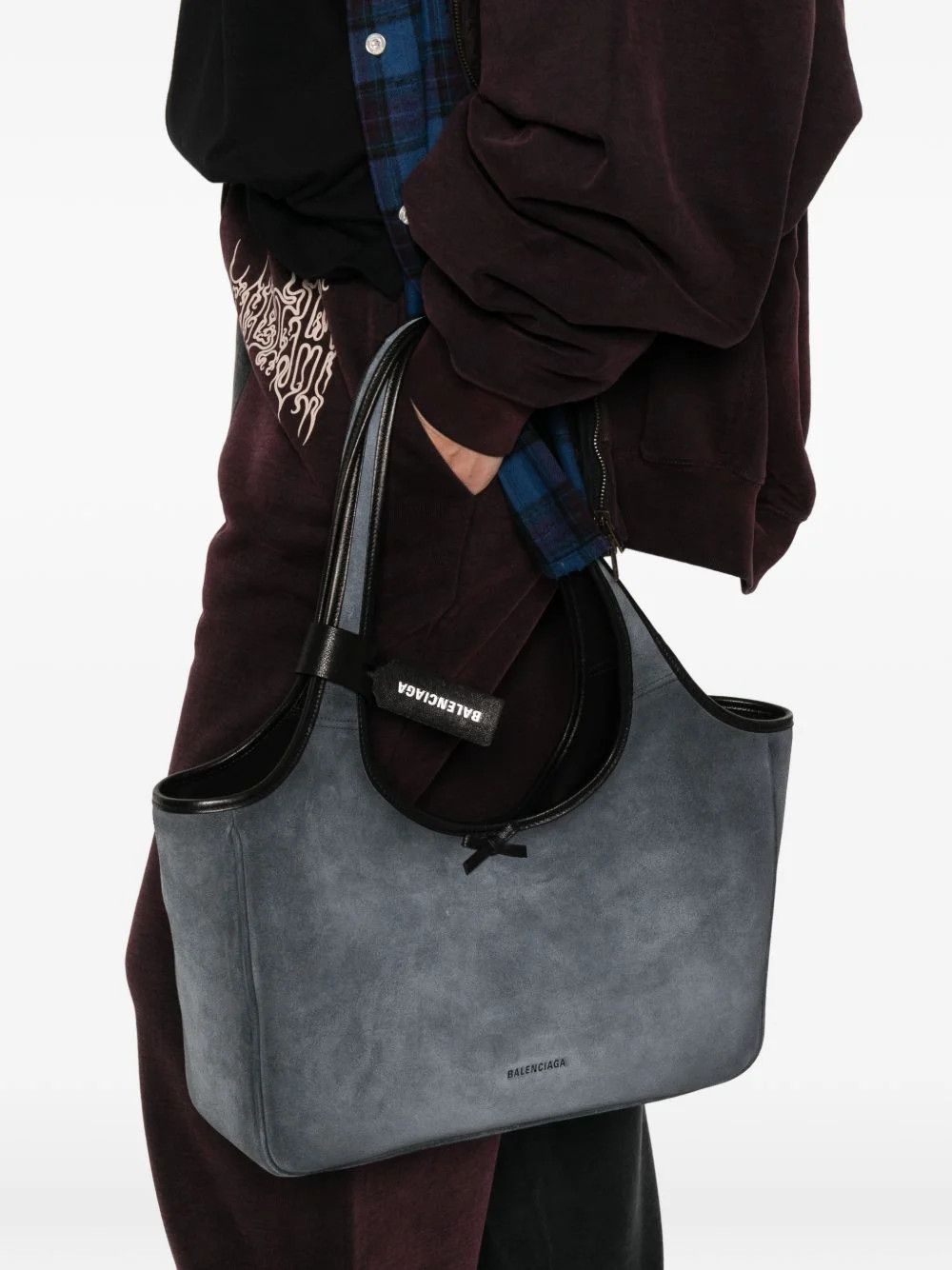 Balenciaga o1srvl11e0426 Size: OS / Laundrette Tote Bag East-West Grey Size ONE SIZE - 2 Thumbnail