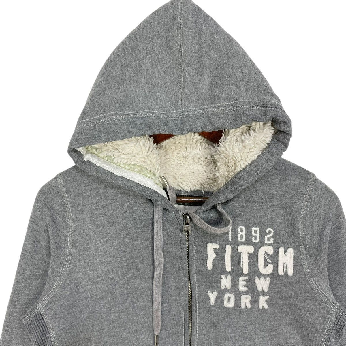 Abercrombie & Fitch Vintage Abercrombie Faux Fur Patchwork Hoodie - Size S Size US S / EU 44-46 / 1 - 7 Thumbnail