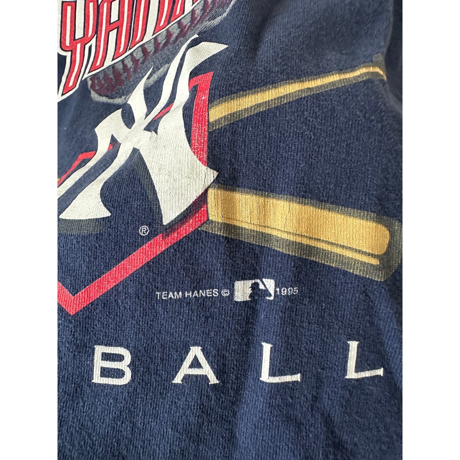 Hanes × MLB × Vintage Vintage 1995 New York Yankees T-Shirt - Large Size US L / EU 52-54 / 3 - 3 Thumbnail