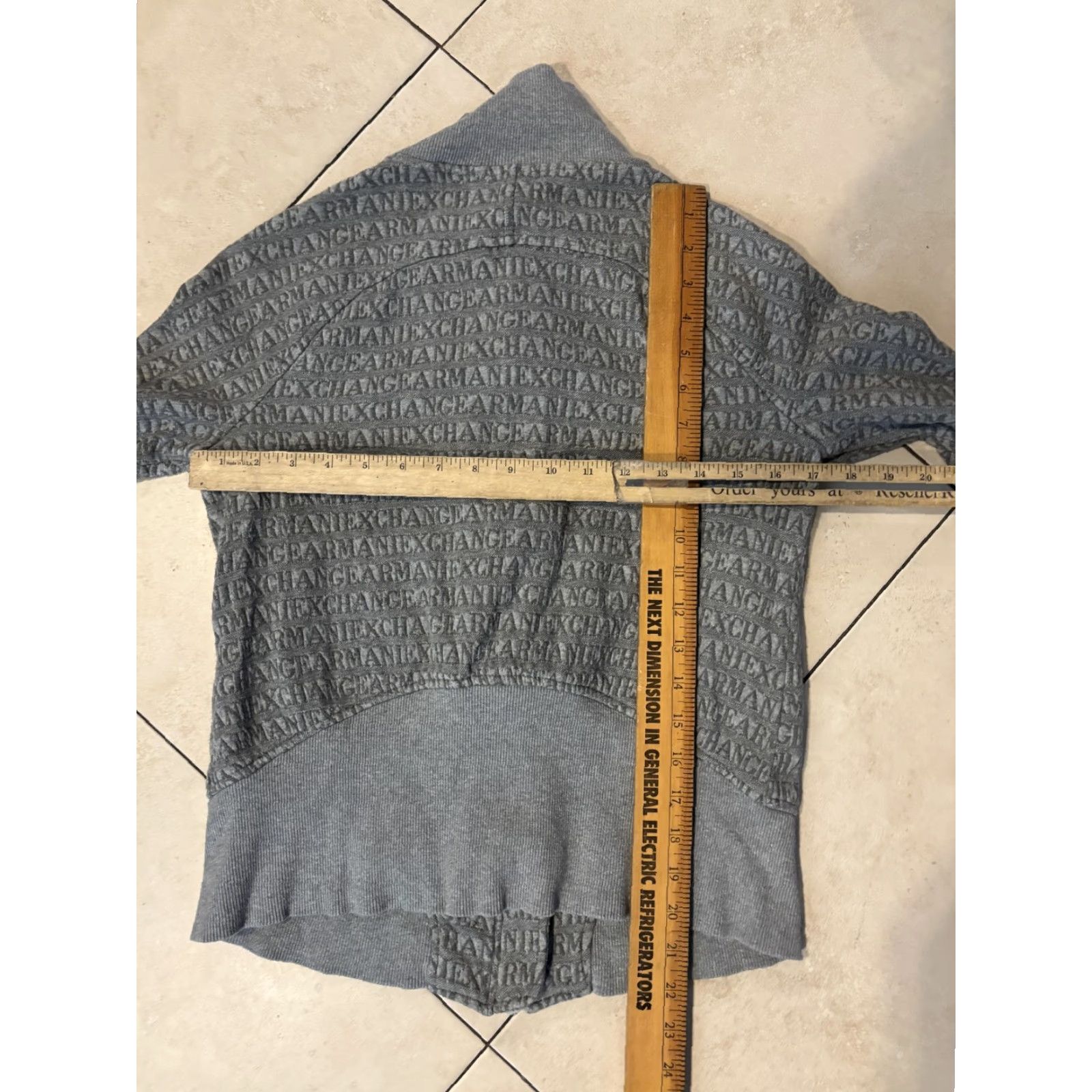 Armani Exchange Armani Exchange Sweater Womens Small Gray Full Zip Monogram Logo Stand Collar Size S / US 4 / IT 40 - 6 Thumbnail