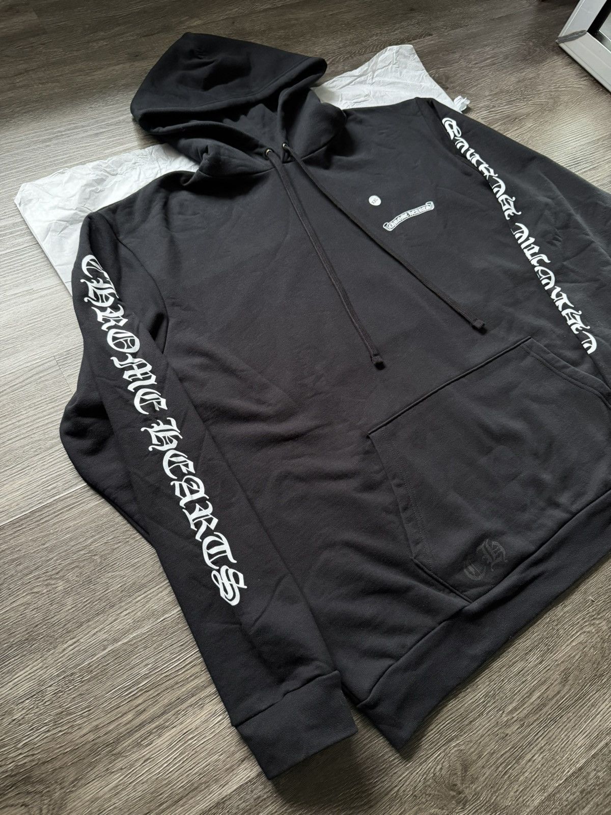 Chrome Hearts Chrome Hearts Black Scroll Hoodie Pullover Sweatshirt XXL Size US XXL / EU 58 / 5 - 6 Thumbnail