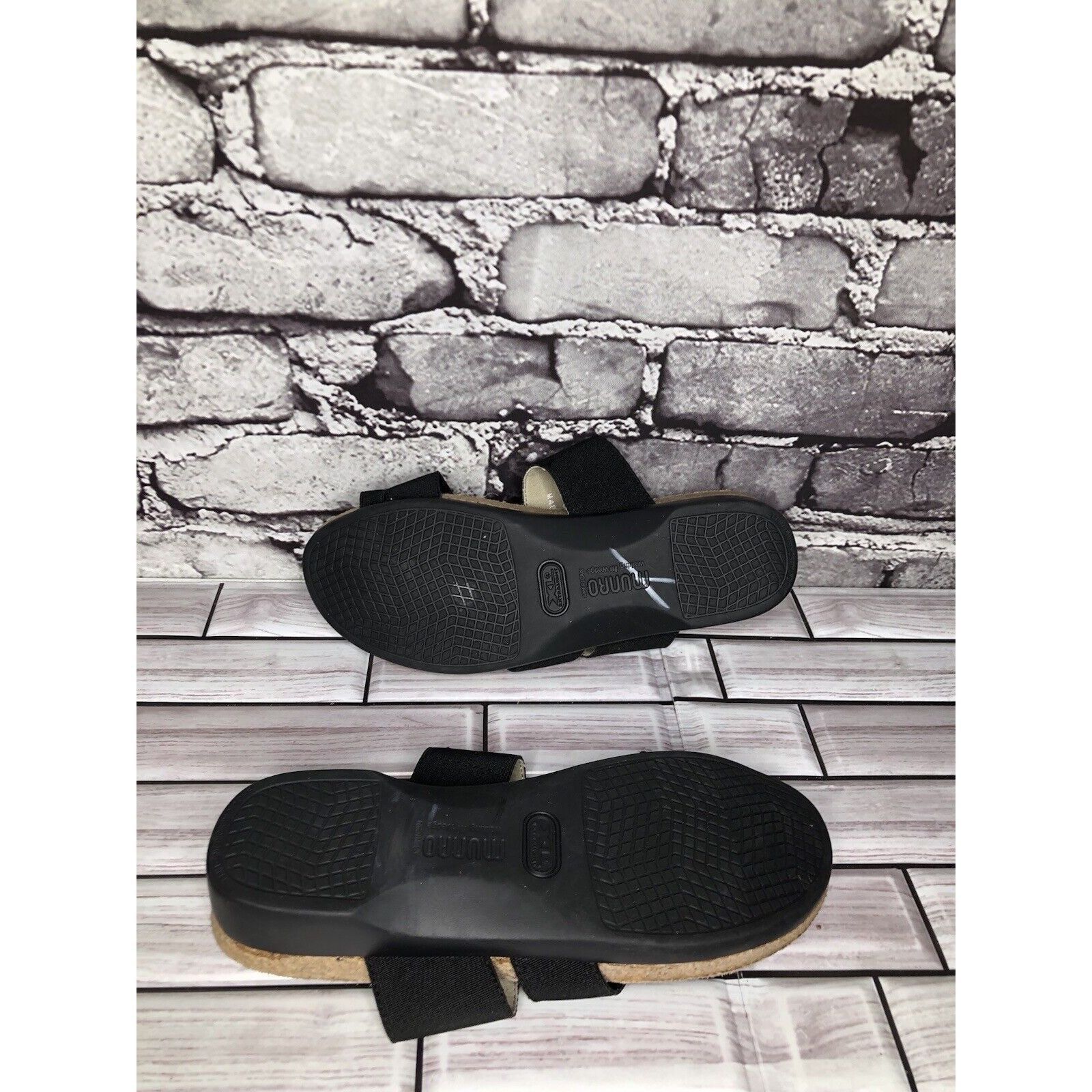 Other Munro American Black Textile Toe Slides Cork Wedge Sandals W Size US 6 / IT 36 - 13 Thumbnail