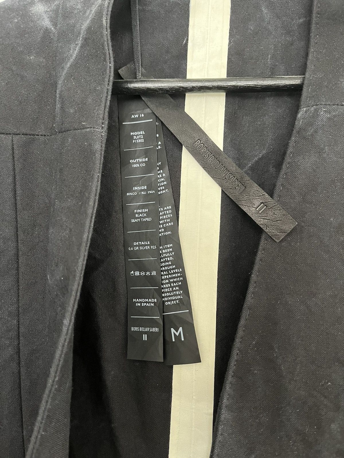 Boris Bidjan Saberi Suit 2 Boris Bidjan Saberi Size 38L - 5 Thumbnail