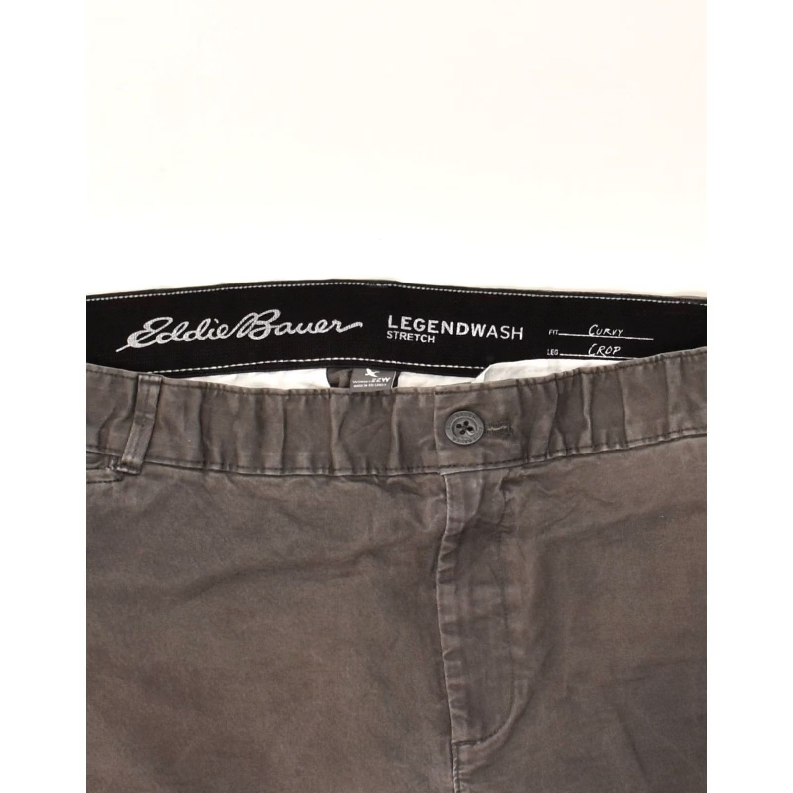 Eddie Bauer EDDIE BAUER Womens Trousers W44 L23 Brown Cotton Curvy Crop Casual YS08 Size 30" / US 8 / IT 44 - 3 Thumbnail