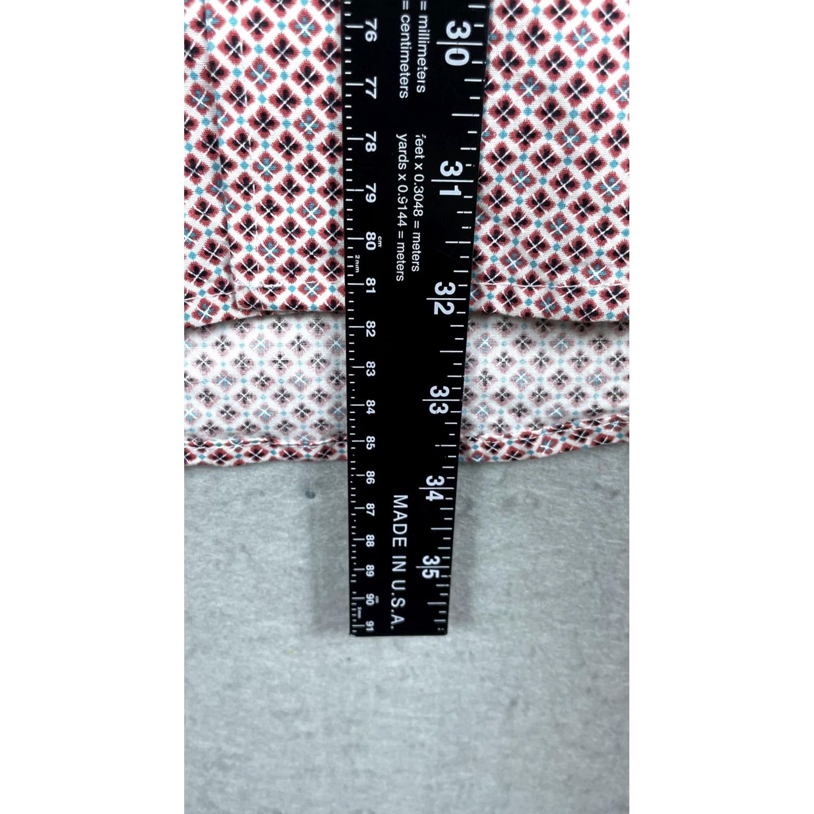 Wrangler Wrangler George Strait Western Shirt Mens Medium Red Blue Geometric Button Down Size US M / EU 48-50 / 2 - 6 Thumbnail