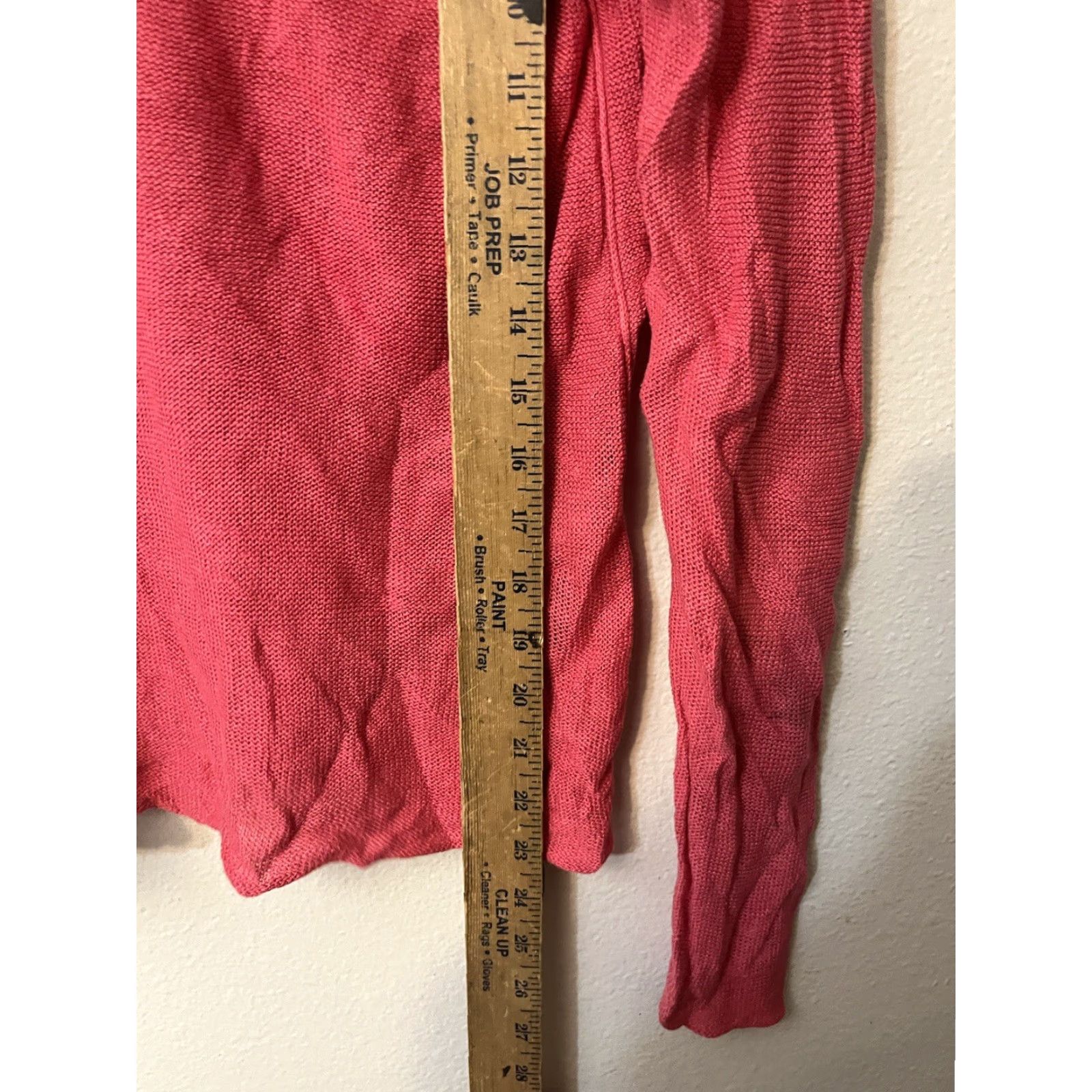 Eileen Fisher Eileen Fisher Shirt Womens Small Pink 100% Linen Cotton Long Sleeve V Neck Sweater Size S / US 4 / IT 40 - 5 Thumbnail