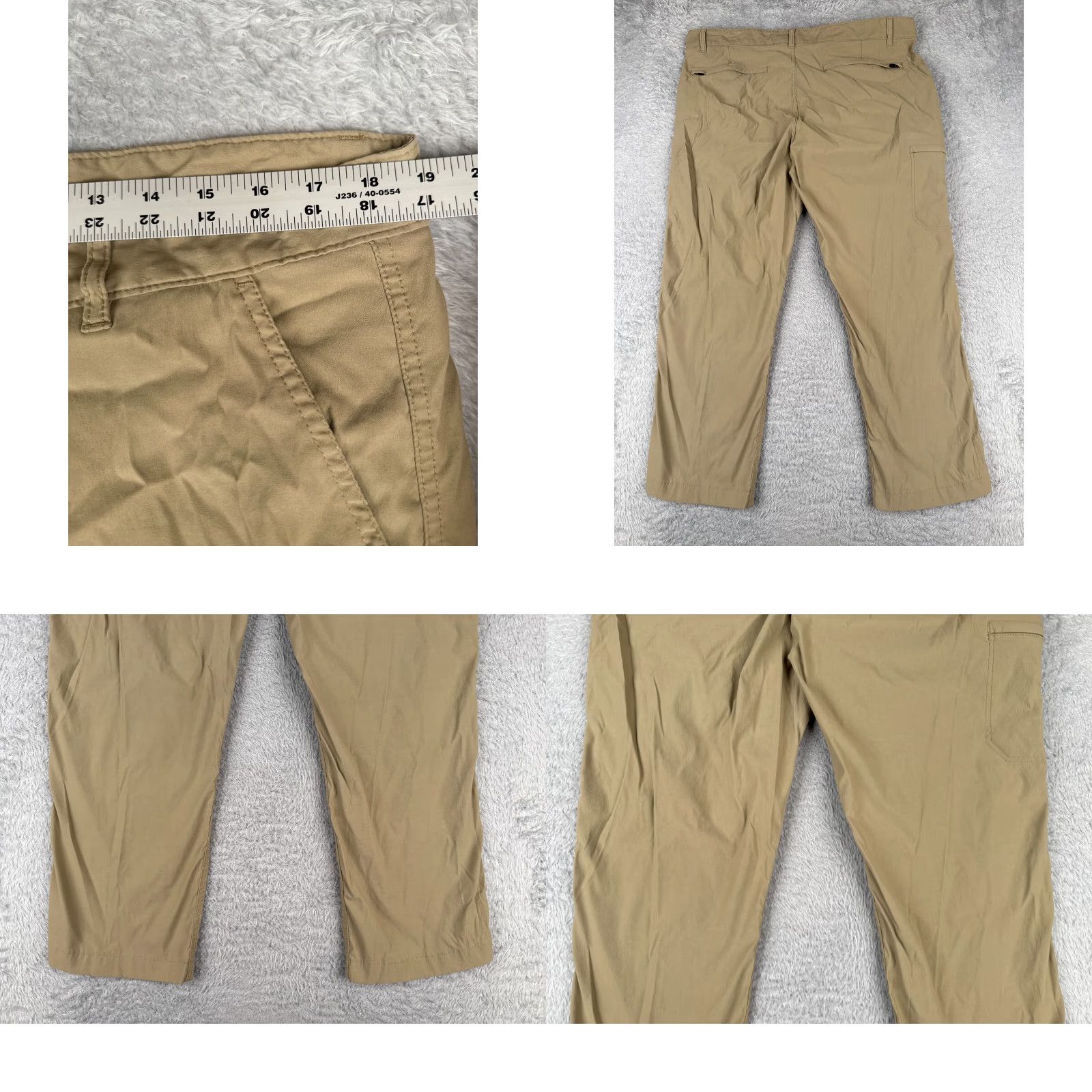 Vintage UB Tech Pants Men 38 Beige Straight Leg Cargo Pocket Nylon Hike Camp 38x30 Size US 38 / EU 54 - 9 Thumbnail