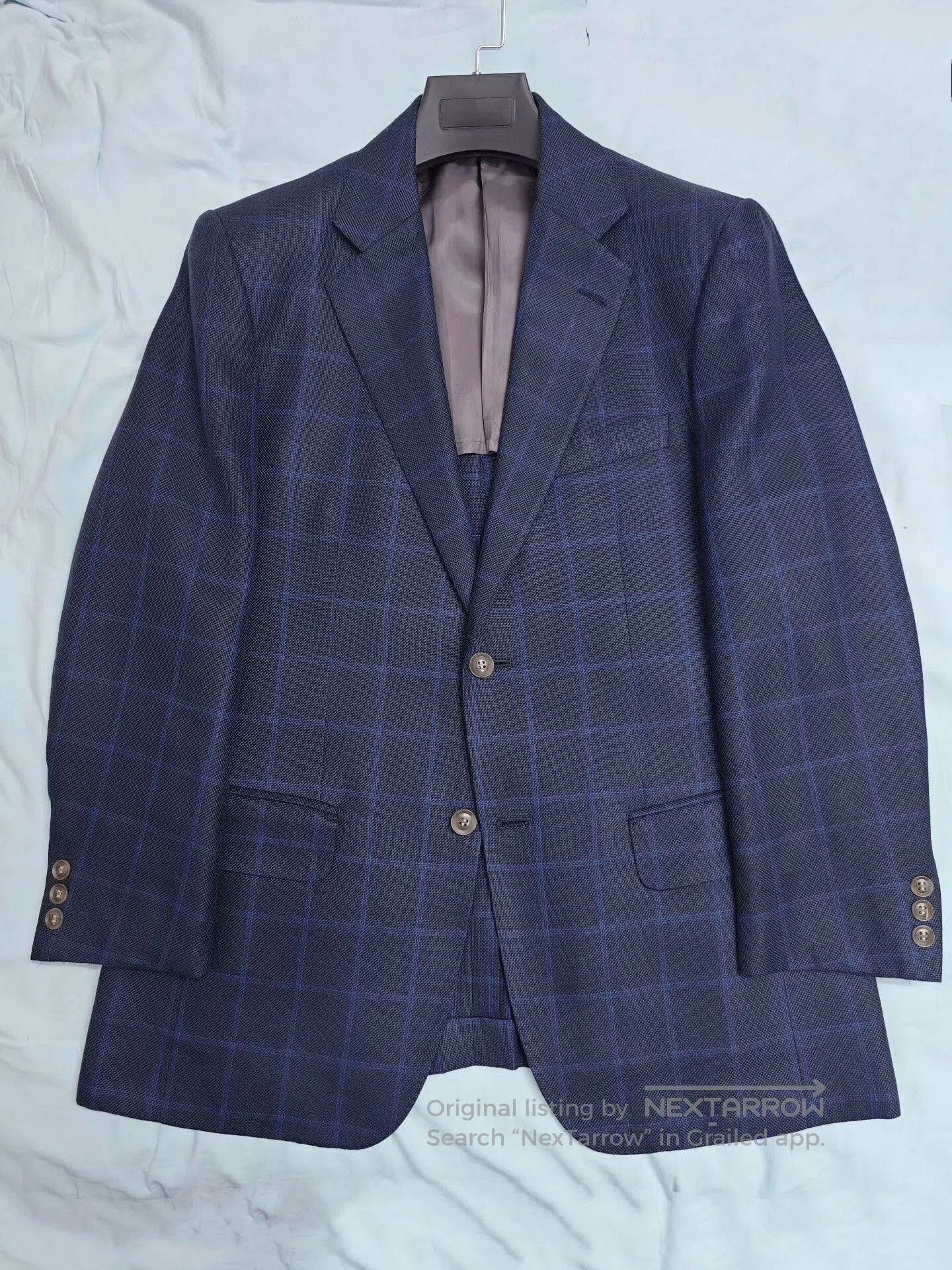 Japanese Brand Custom Italian Silk Wool Blend Suit. Size US M / EU 48-50 / 2 - 5 Thumbnail