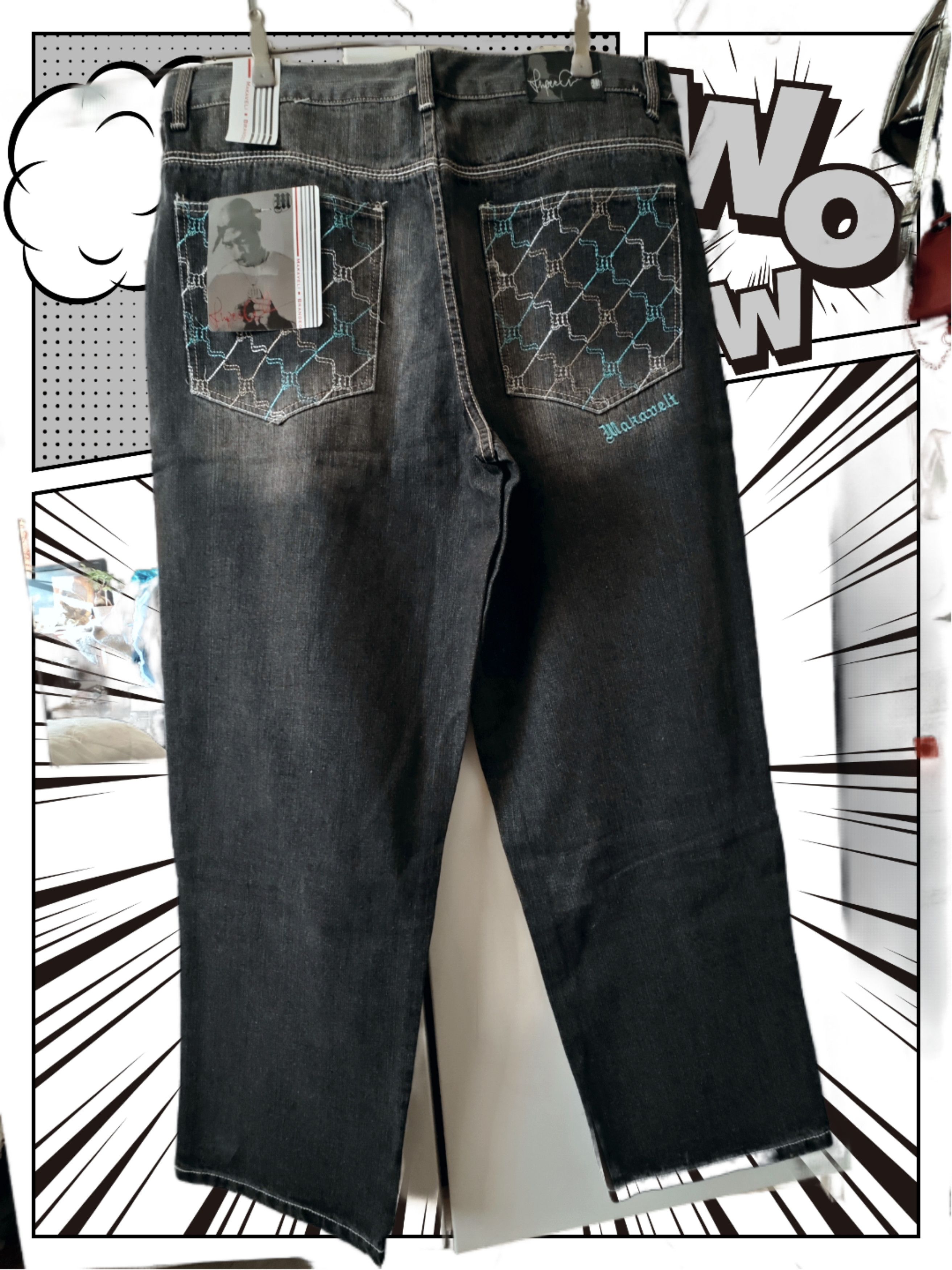 Makaveli Rare original Makaveli branded jeans,, new, ,hip-hop,Y2K. Size US 38 / EU 54 - 8 Thumbnail