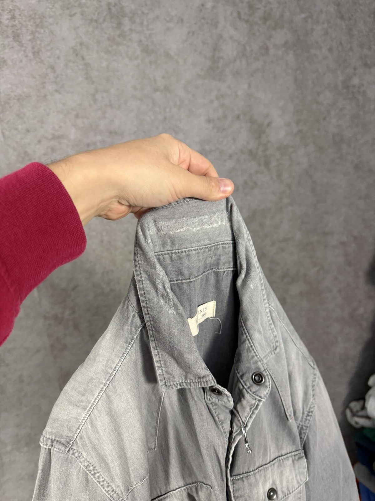 Allsaints Allsaints designer double pocket distressed shirt Size US S / EU 44-46 / 1 - 12 Thumbnail