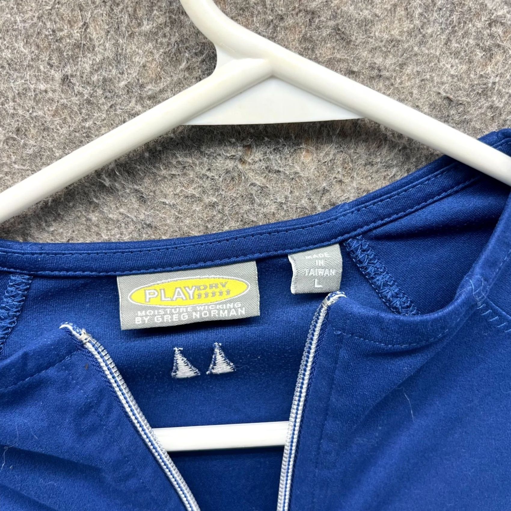 Vintage Greg Norman Sweatshirt Women Large Blue 1/4 Zip Long Sleeve Activewear Sports Knit Mock Neck Pullover Size L / US 10 / IT 46 - 7 Thumbnail
