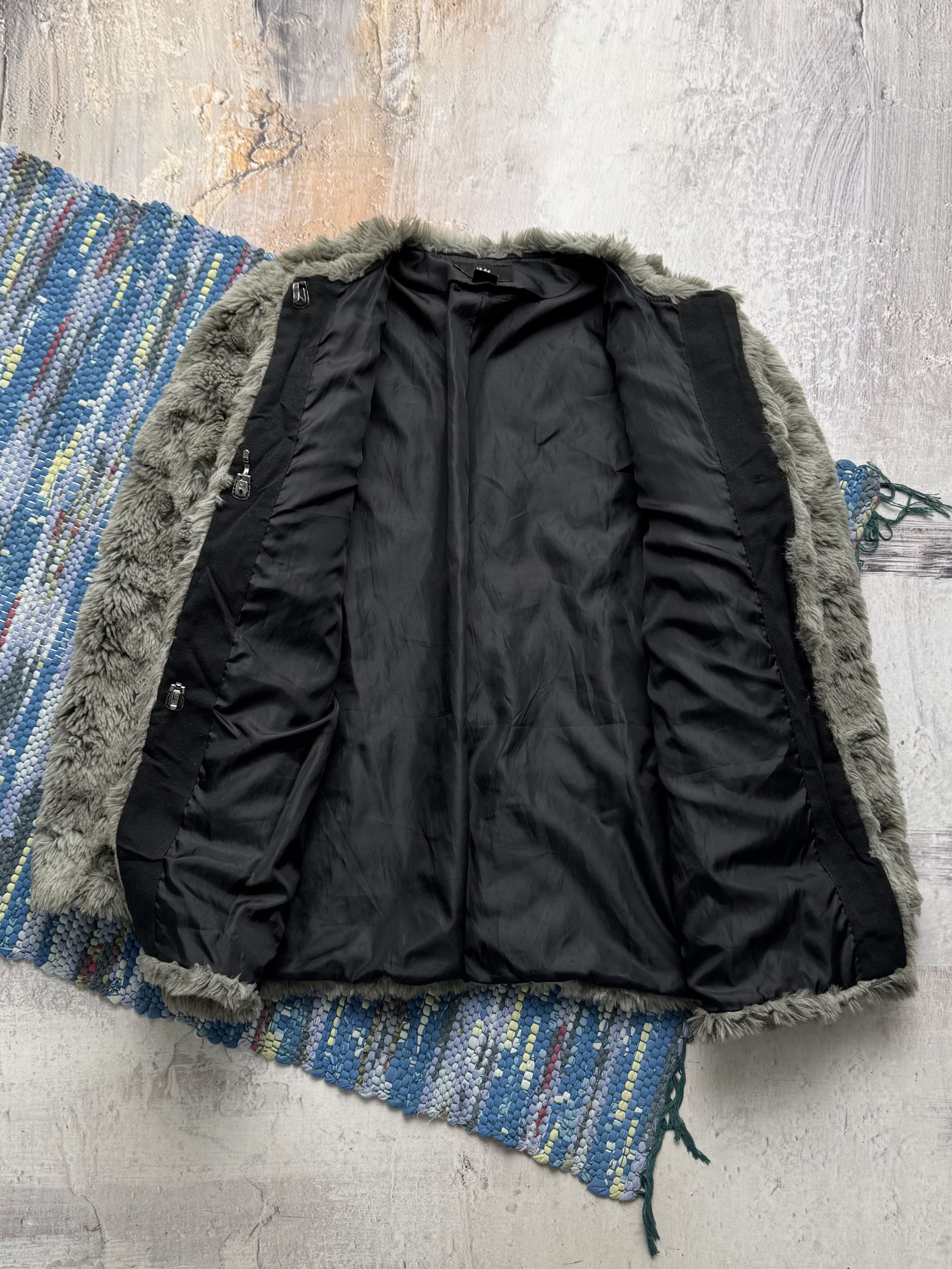 Vintage Vintage Gray Faux Fur Jacket Soft Plush Coat Size M / US 6-8 / IT 42-44 - 6 Thumbnail