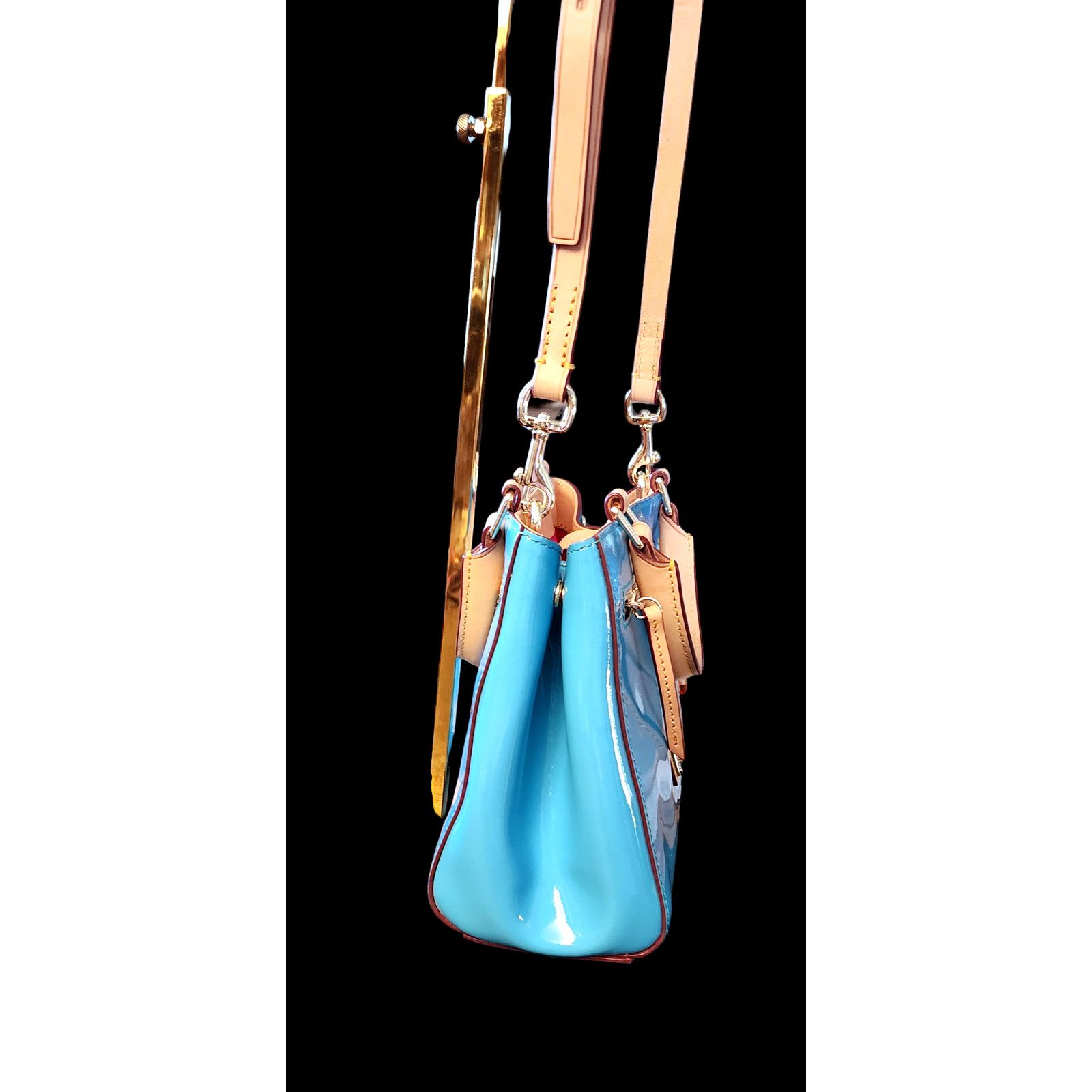 Dooney & Bourke Dooney & Bourke Patent Small Zip Satchel Crossbody Size ONE SIZE - 7 Thumbnail