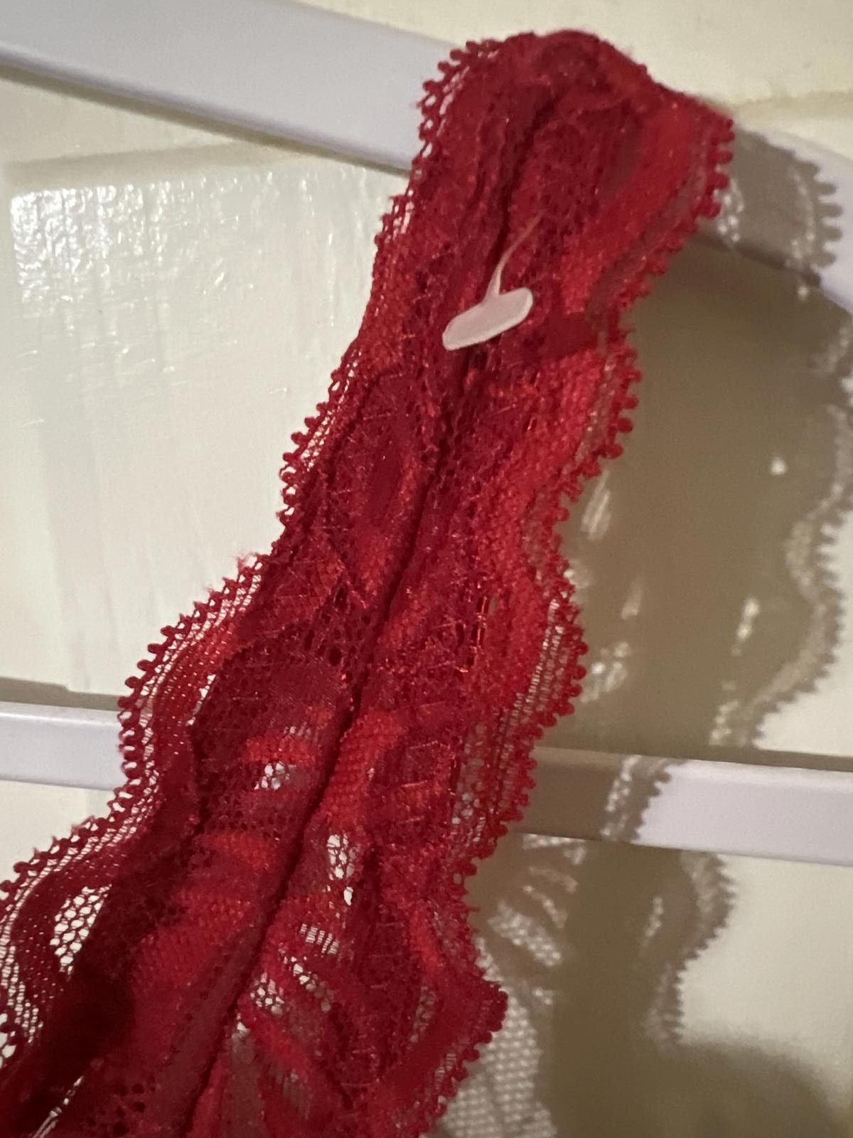 Other Adrienne Vittadini Red Lace Bodysuit Lingerie S NWOT Size ONE SIZE - 4 Thumbnail