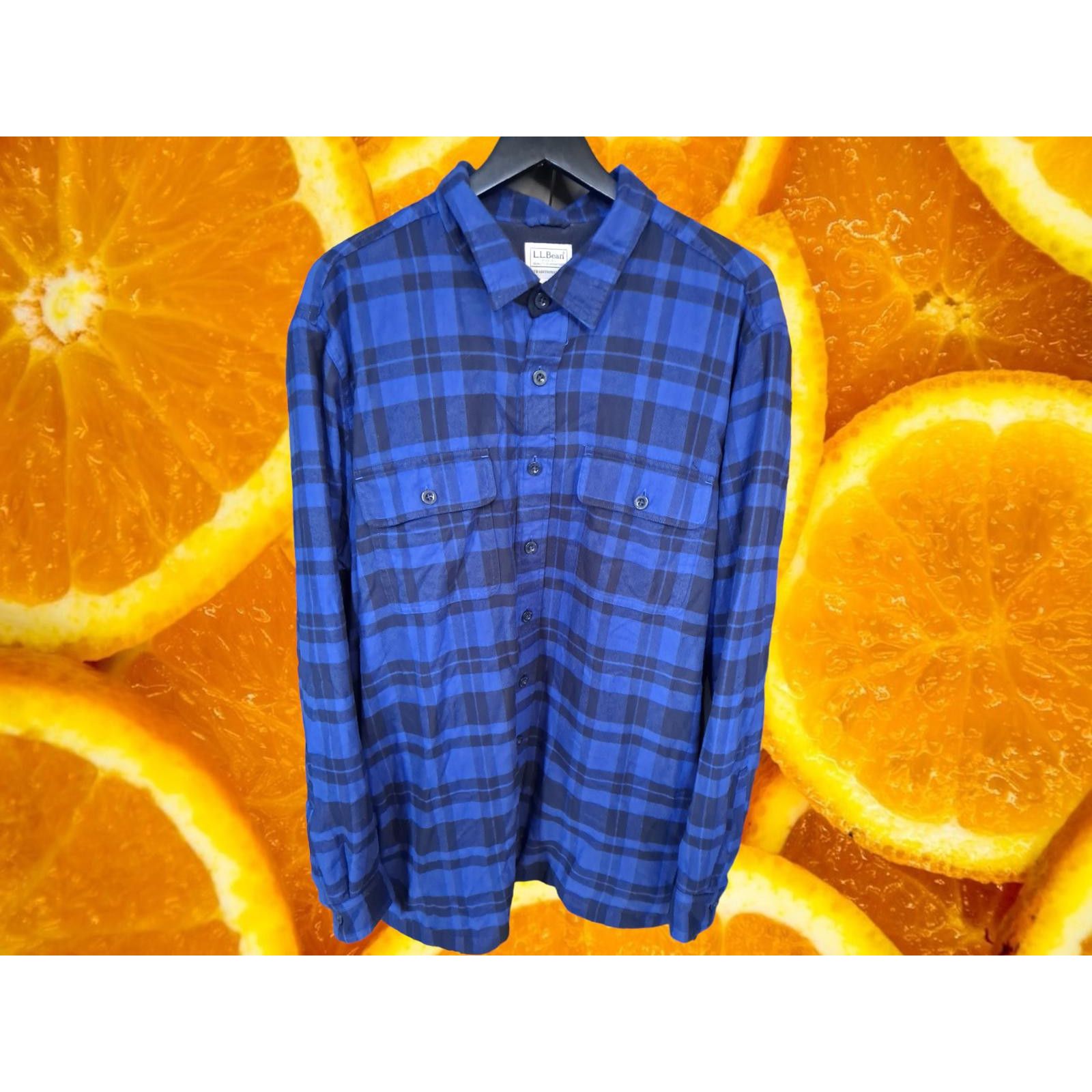 L.L. Bean L.L. Bean Fleece Lined Insulated Blue/Black Flannel Size XL Size US XL / EU 56 / 4 - 1 Thumbnail