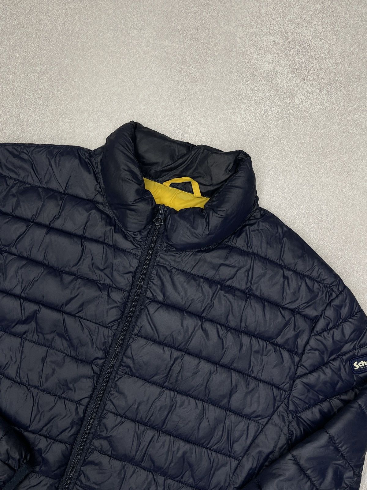 Schott Mens Schott NYC Micro Puffer Jacket Navy Y2K Size XL Size US XL / EU 56 / 4 - 4 Thumbnail
