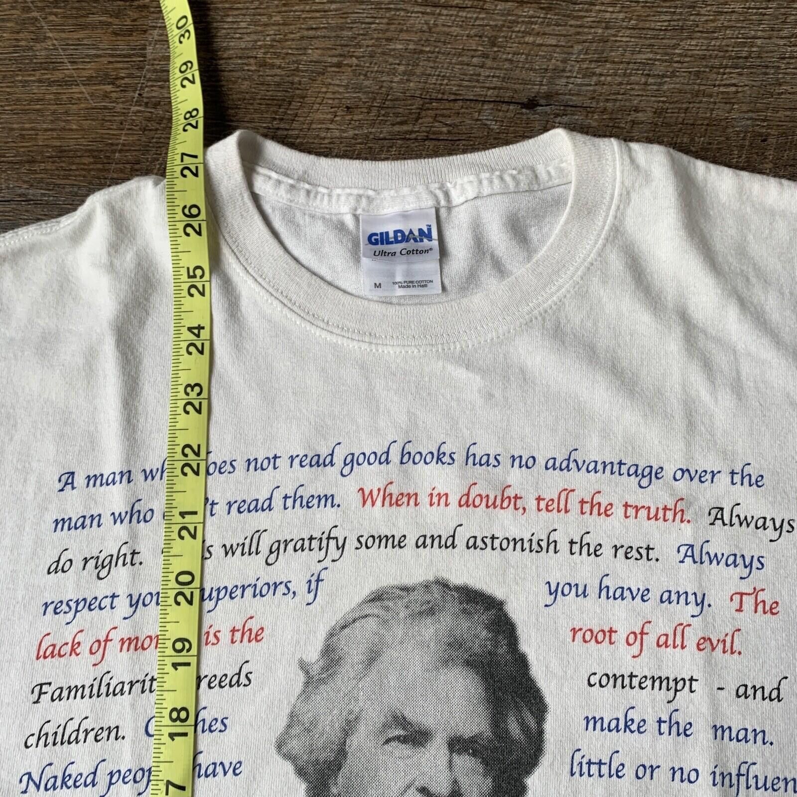 Gildan Vintage 90’s Mark Twain Books Shirt Size M 20”x 27" Rare Tee Size US M / EU 48-50 / 2 - 7 Thumbnail
