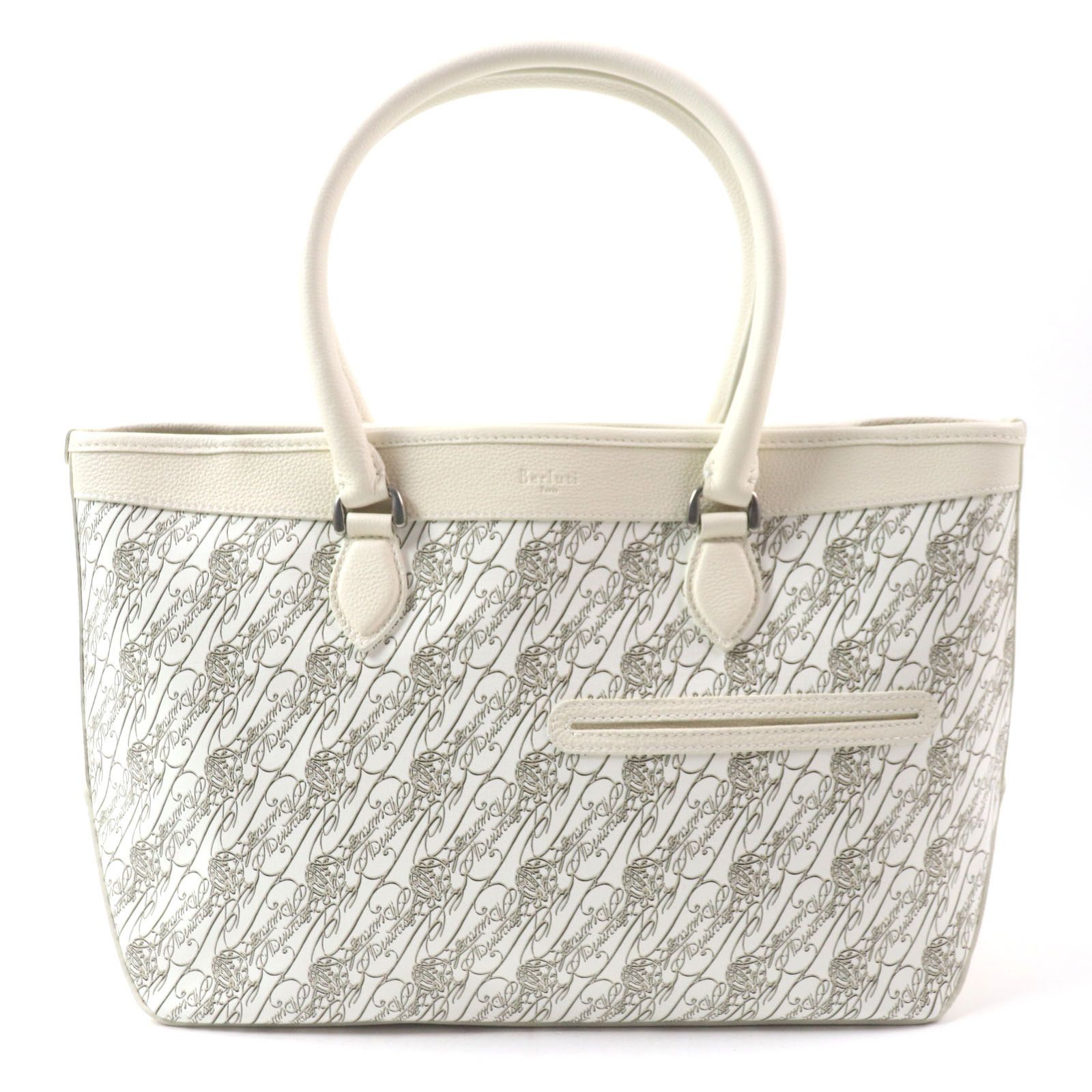 Other Berluti Toujours Mini Toile Malbeuf Limited Canvas Leather Tote Bag Canvas Tote Bag in White