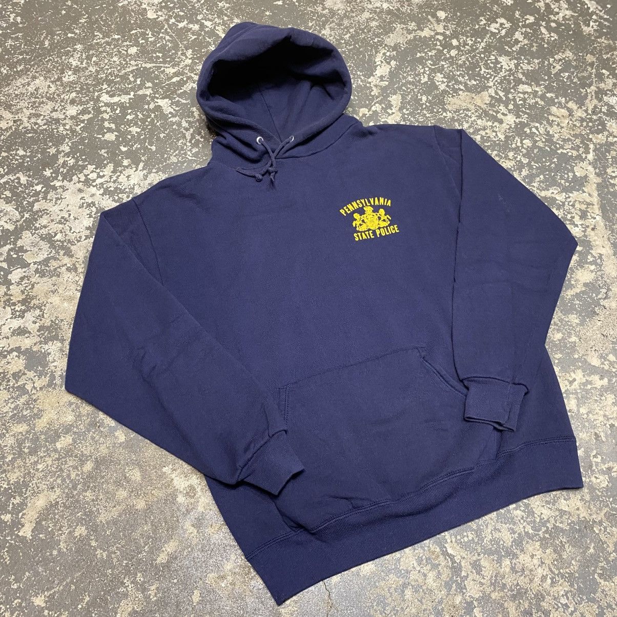 Russell Athletic × Vintage Vintage Pennsylvania State Police Navy Hoodie Sweatshirt USA Size US L / EU 52-54 / 3 - 9 Thumbnail