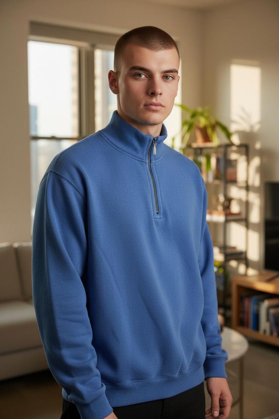 Tommy Bahama Tommy Bahama Men's Blue Half-Zip Sweatshirt Pullover Size US XL / EU 56 / 4 - 2 Thumbnail