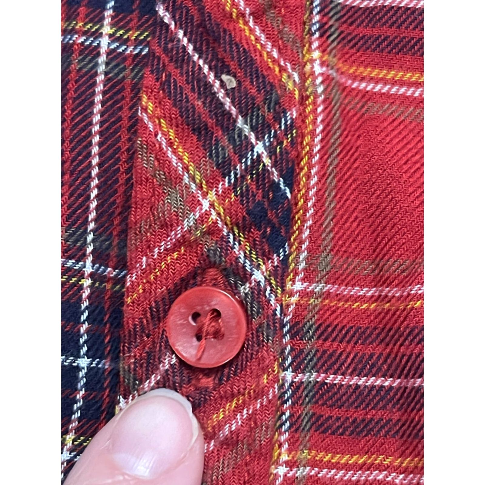 Vintage Terra & Sky Shirt Womens 3X Red Plaid Button-Up Long Sleeve Casual Travel Size XXL / US 16-18 / IT 52-54 - 5 Thumbnail