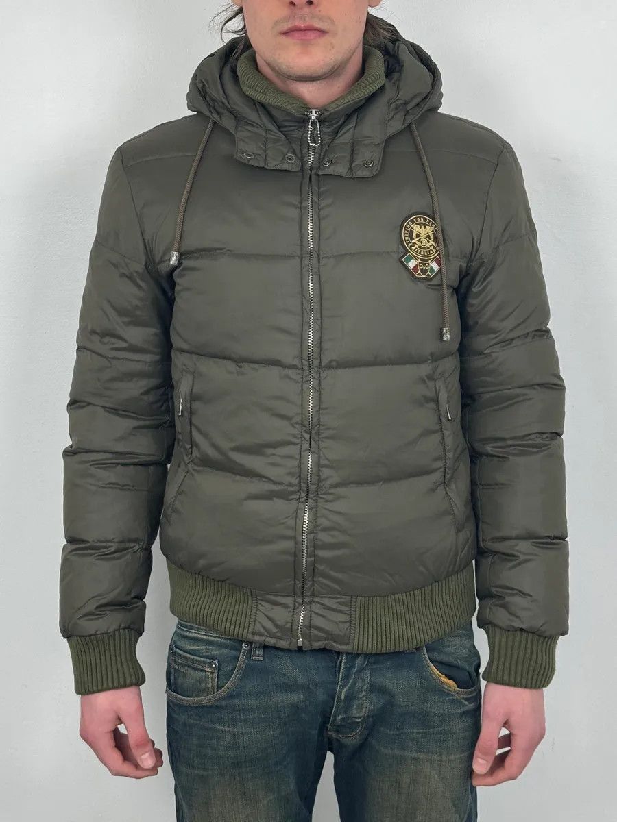 Dolce & Gabbana AW2003 Dolce & Gabbana Green Hooded Puffer Bomber Jacket Size US M / EU 48-50 / 2 - 1 Thumbnail